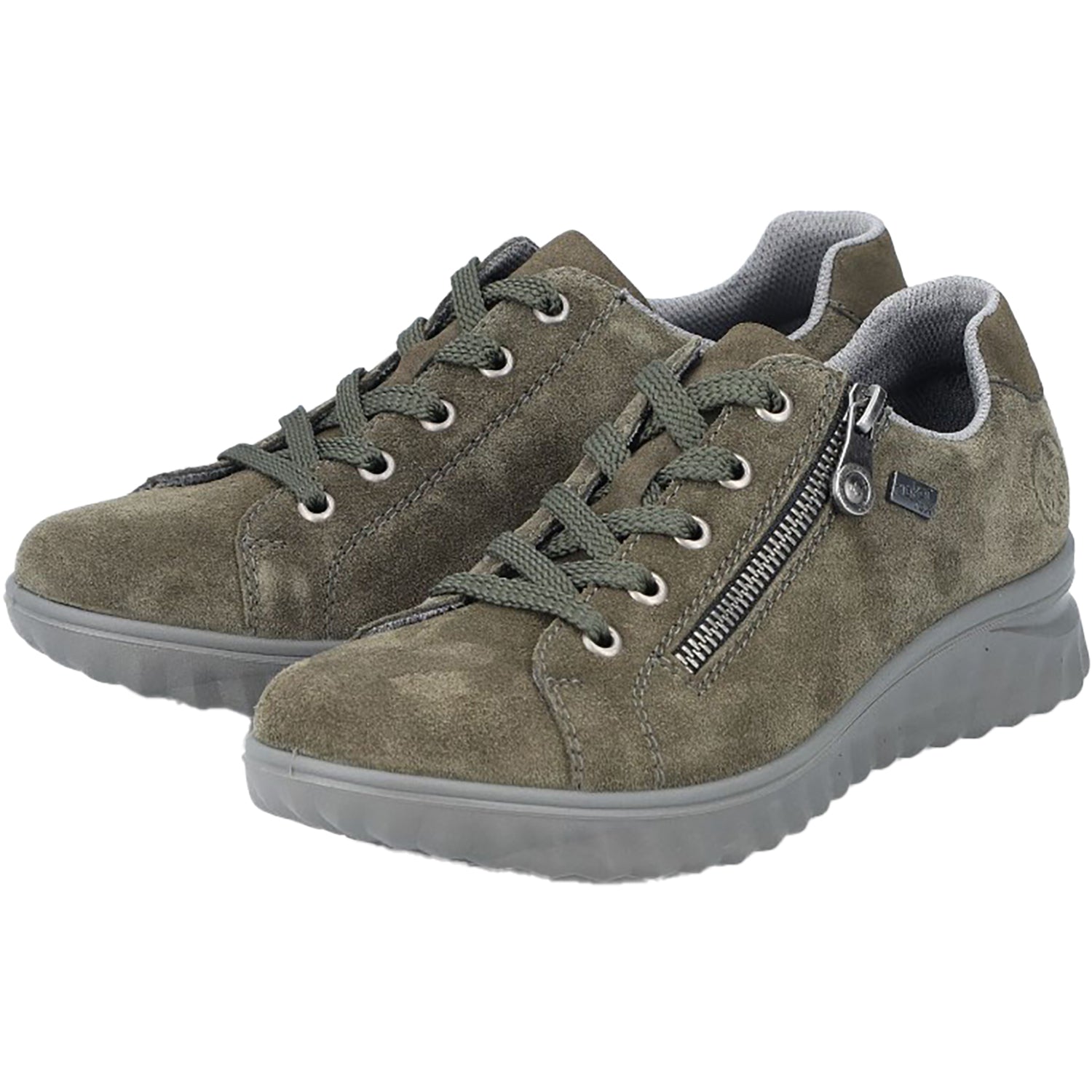 Womens Rieker Women's Rieker 59000-54 Khaki/Moor Vegan Suede Khaki/Moor