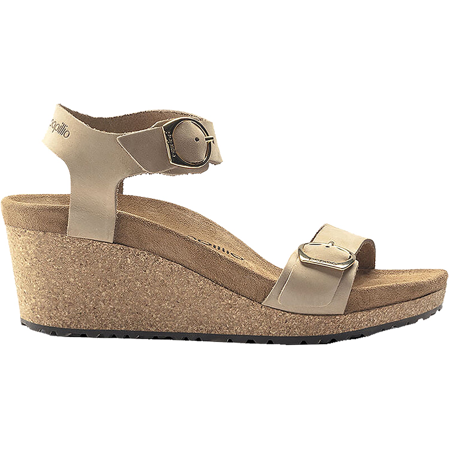 Womens Birkenstock Women's Birkenstock Papillio Soley Sandcastle Nubuck Sandcastle Nubuck
