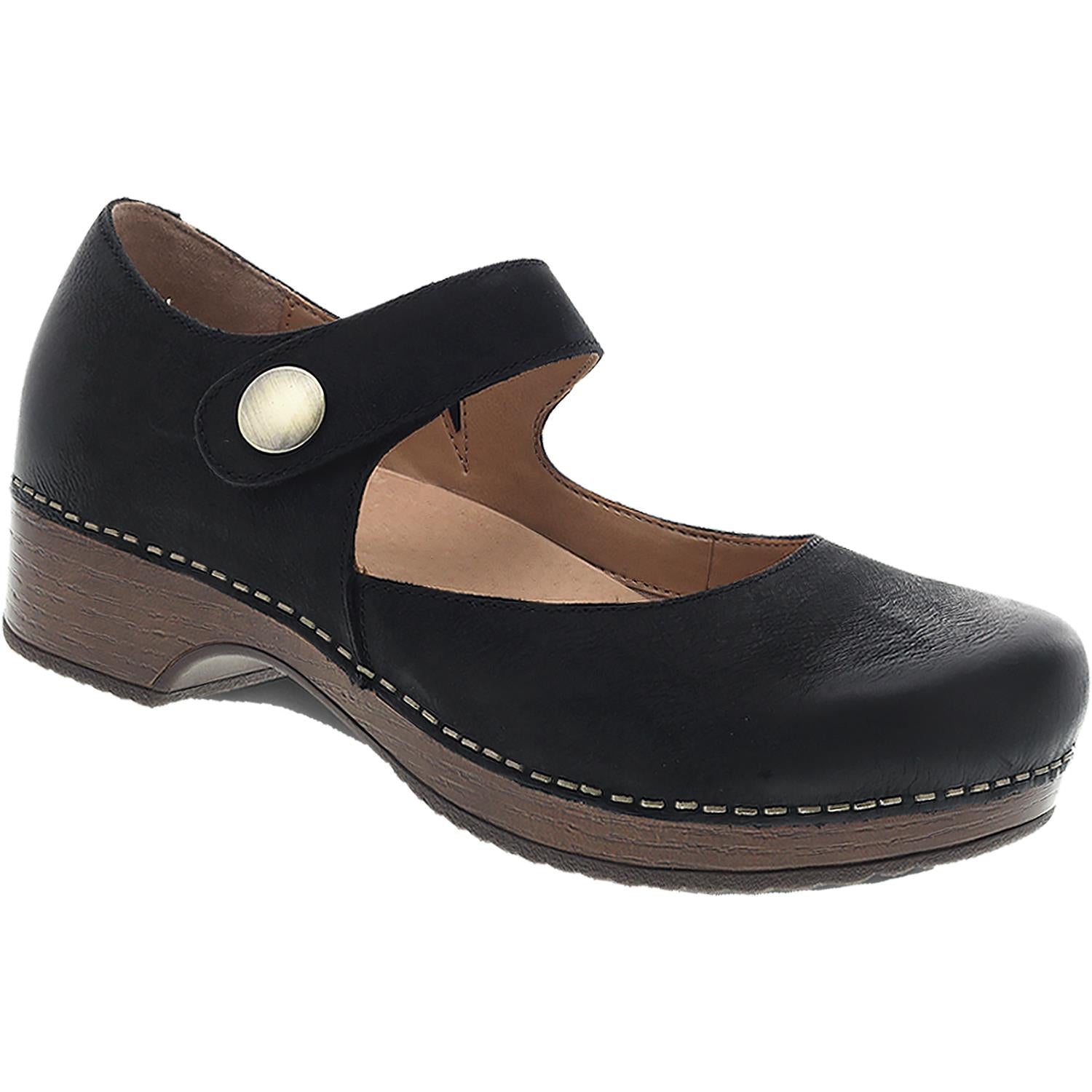 Womens Dansko Women's Dansko Beatrice Black Burnished Nubuck Black Burnished Nubuck