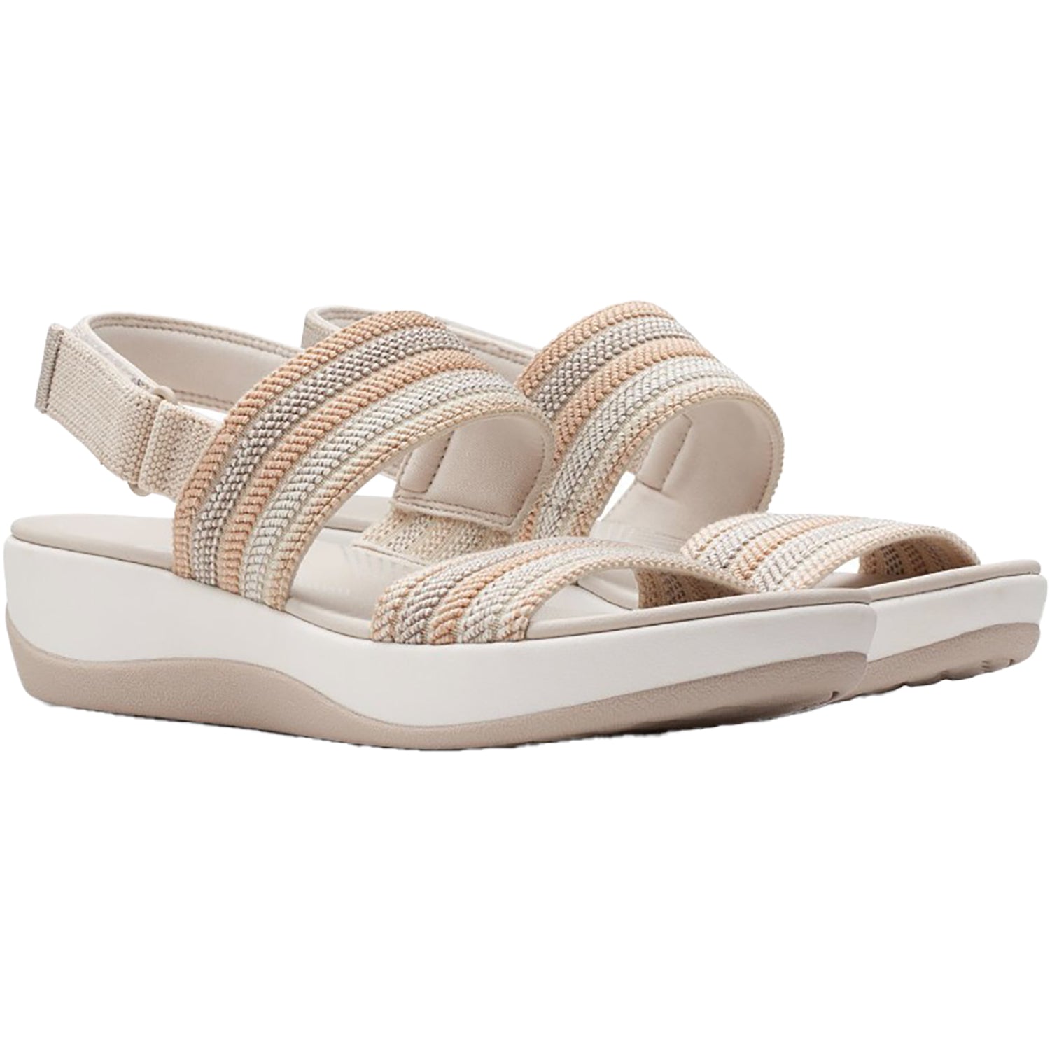 Womens Clarks Women's Clarks Cloudsteppers Arla Stroll Beige Combi Synthetic Beige Combi Synthetic