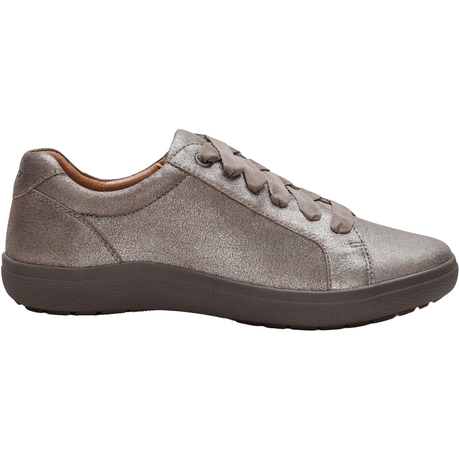 Womens Aetrex Women's Aetrex Courtney Brushed Silver Leather Brushed Silver Leather