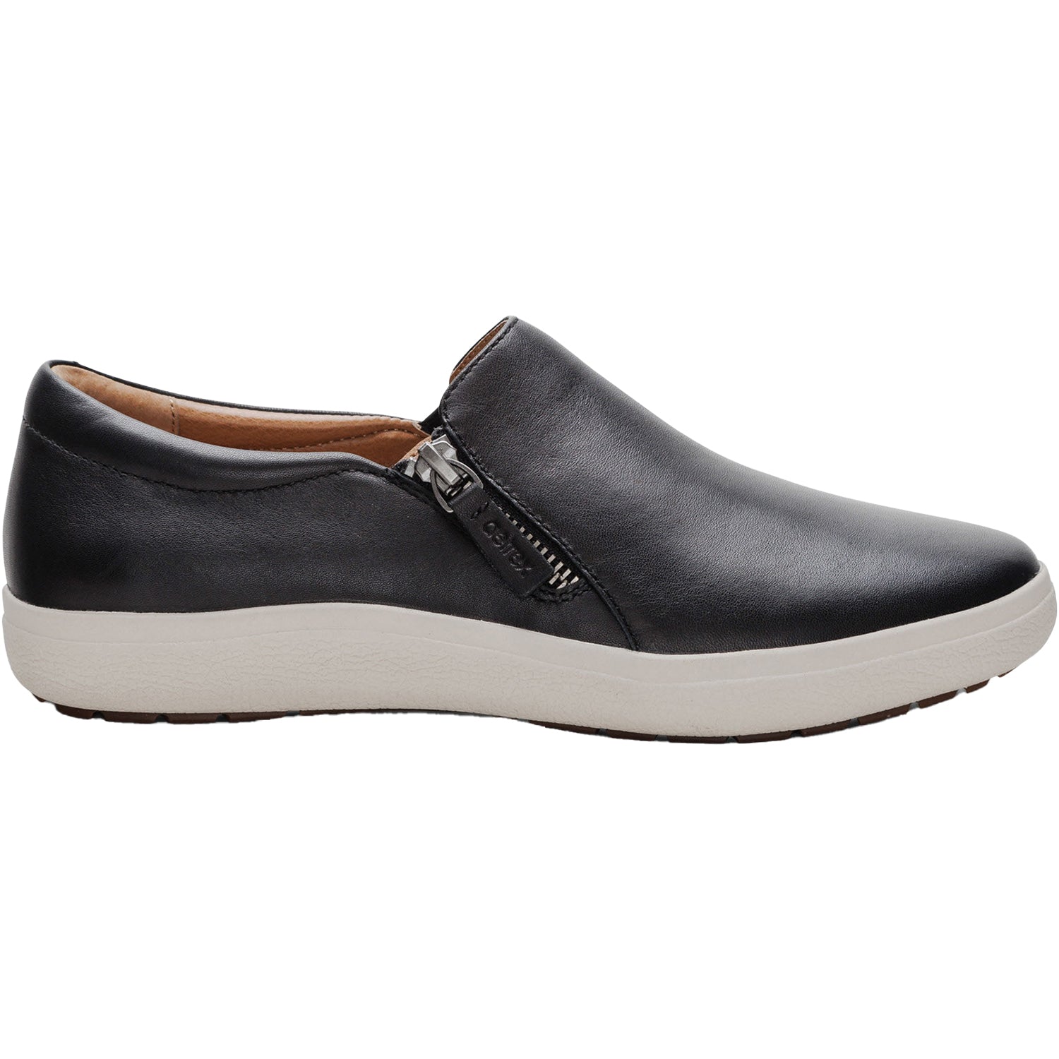 Womens Aetrex Women's Aetrex Jenna Black Leather Black Leather