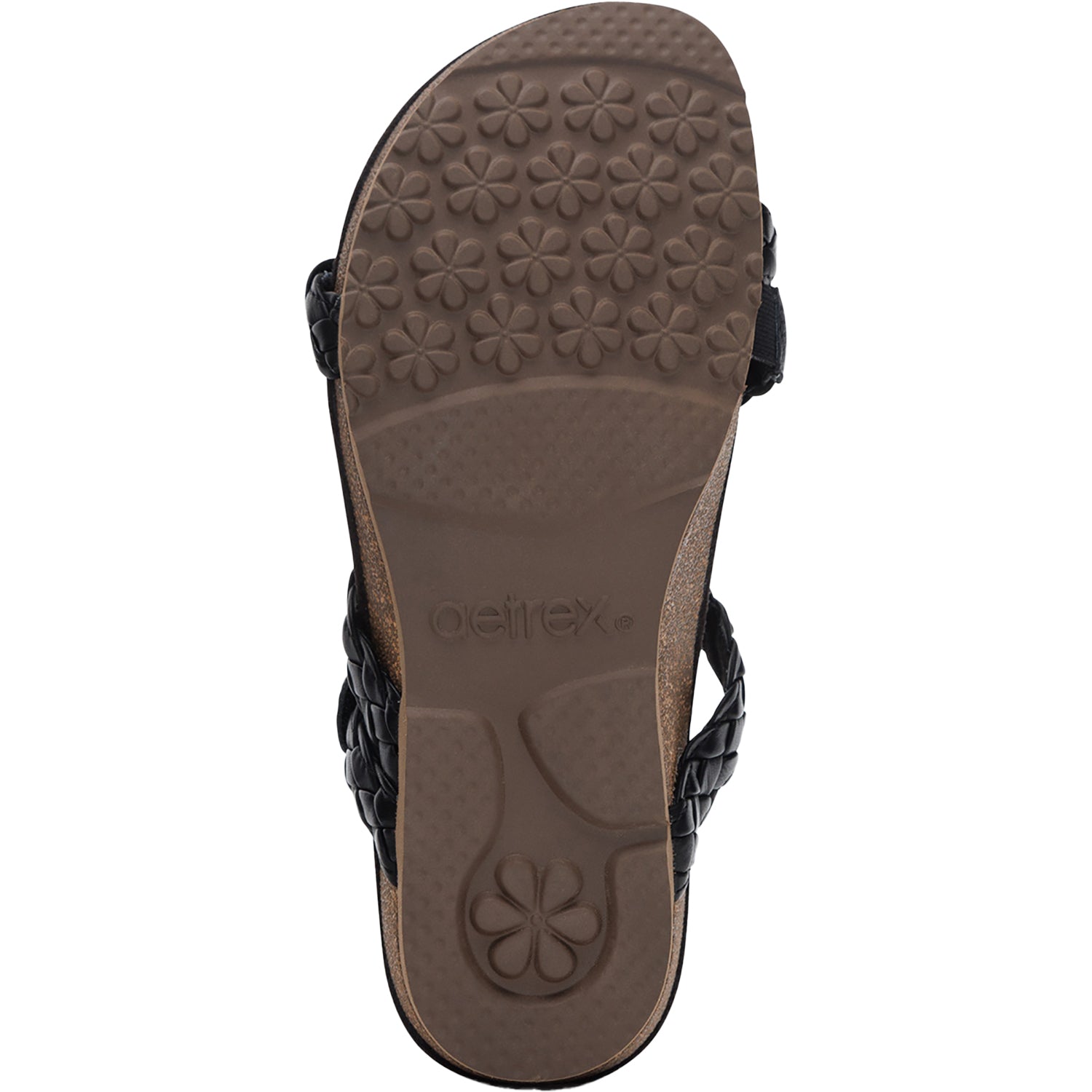 Womens Aetrex Women's Aetrex Josie Black Braided Leather Black