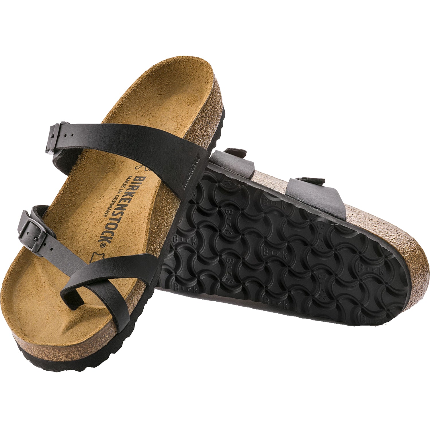 Womens Birkenstock Women's Birkenstock Mayari Black Birko-Flor Black Birko-Flor