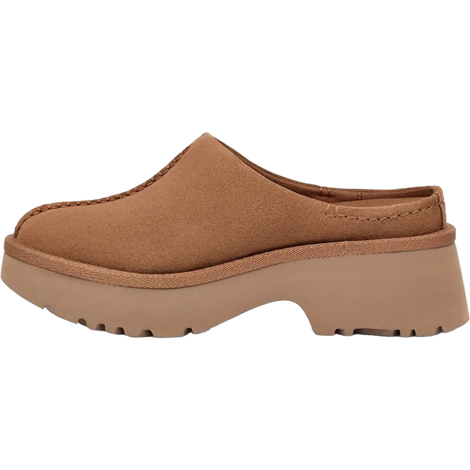 Womens Ugg Women's UGG New Heights Clog Chestnut Suede Chestnut Suede