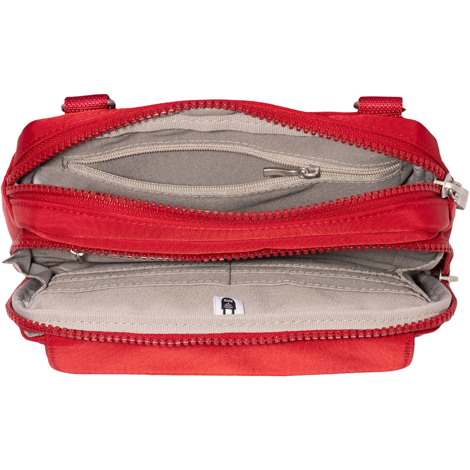 Womens Baggallini Baggallini Modern Double Zip Crossbody Crimson Crimson