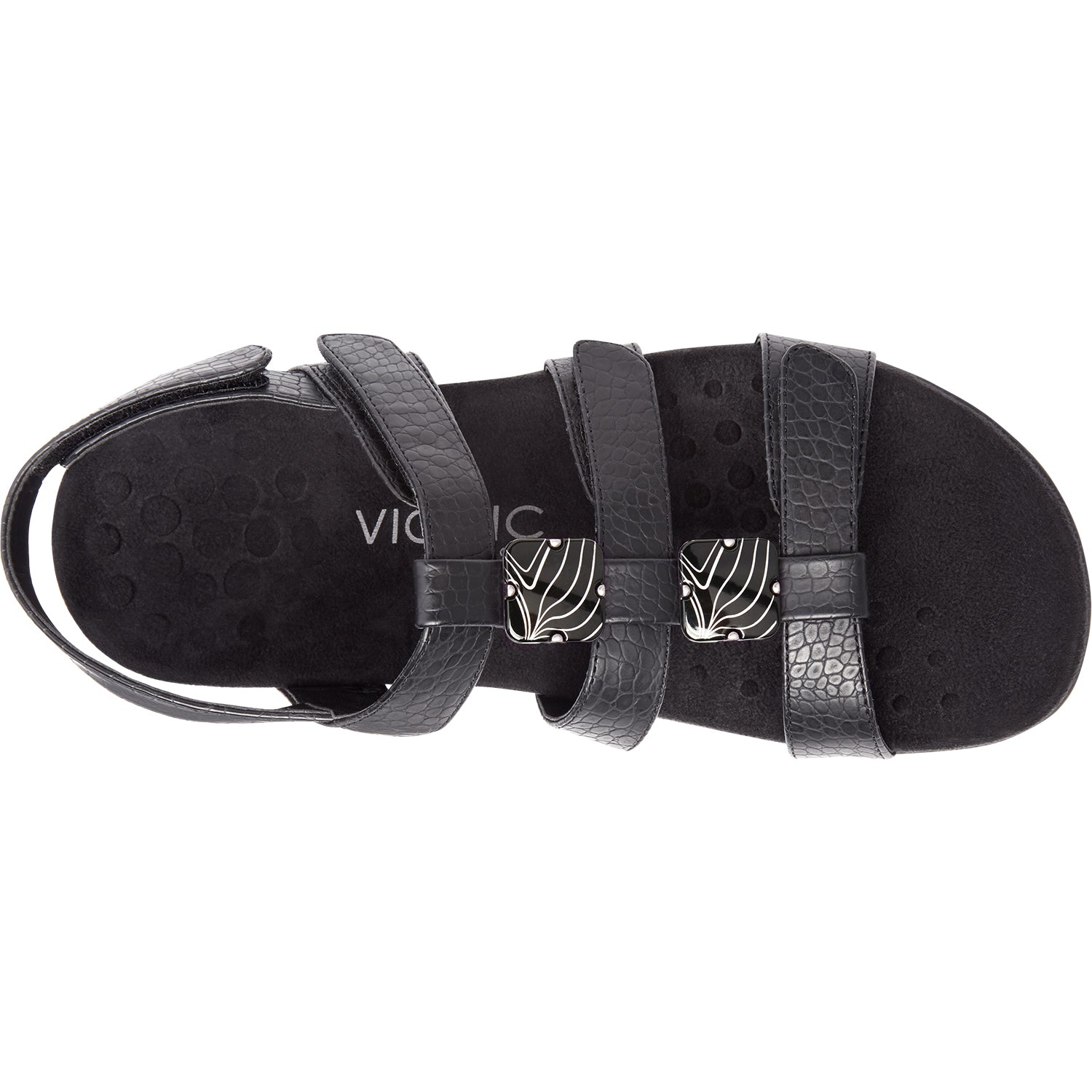 Womens Vionic Women's Vionic Amber Black Croc Synthetic Black Croc Synthetic