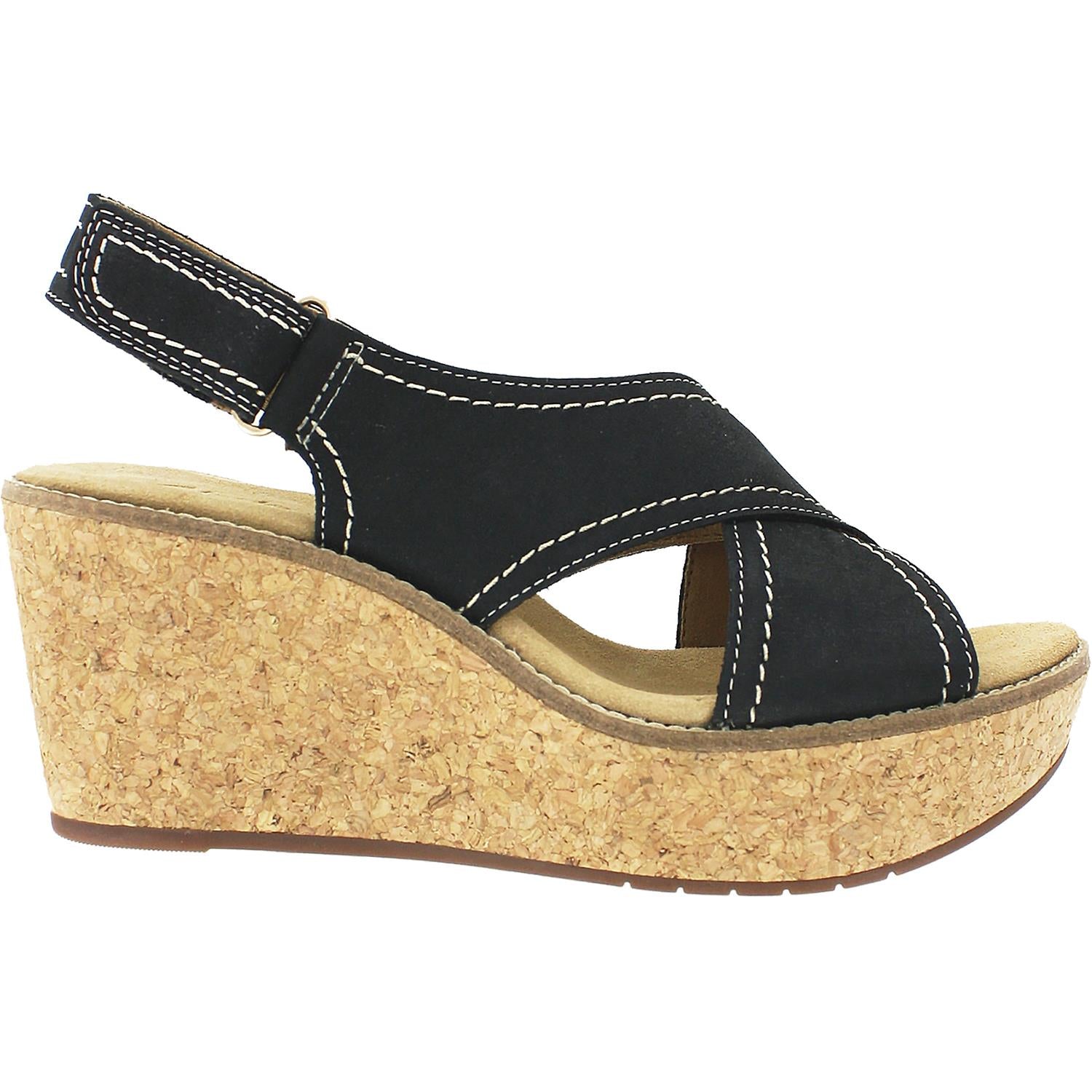 Womens Clarks Women's Clarks Aisley Tulip Black Nubuck Black Nubuck