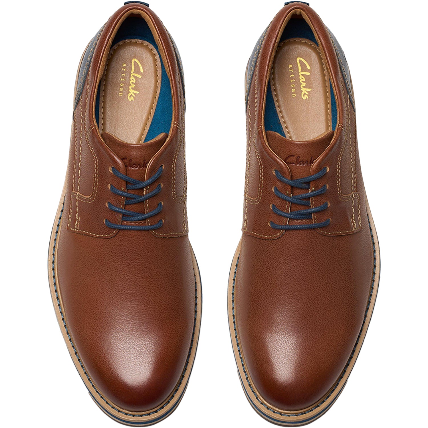 Mens Clarks Men's Clarks Monahan Plain Tan Leather Tan Leather