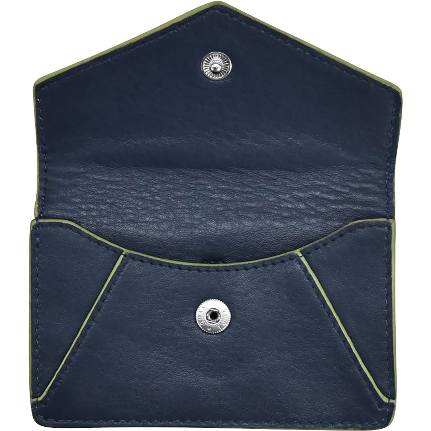 Womens Ili new york ili New York Envelope Business Card Case Navy/Pear Leather Navy/Pear Leather