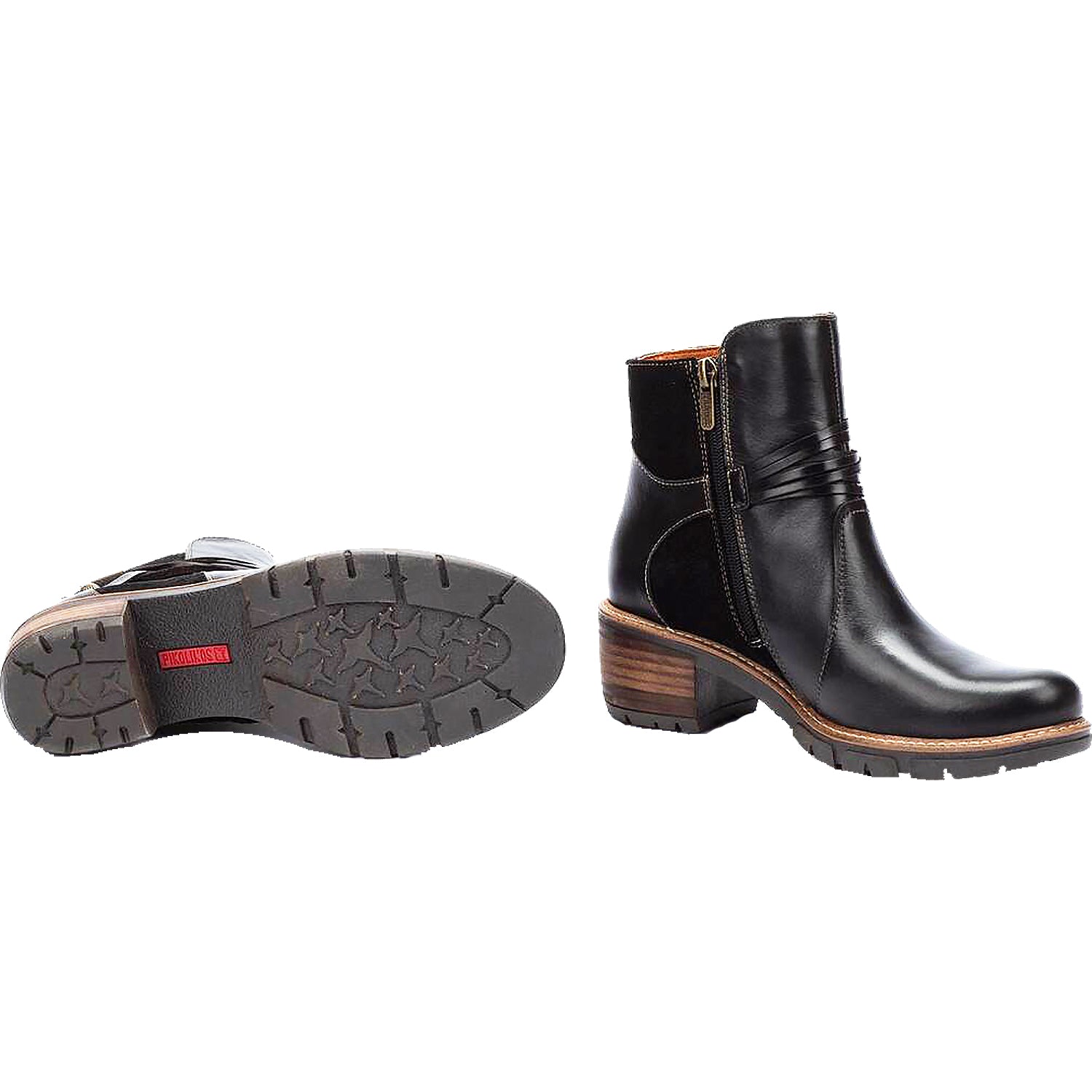 Womens Pikolinos Women's Pikolinos San Sebastian W1T-8906C2 Black Black Leather