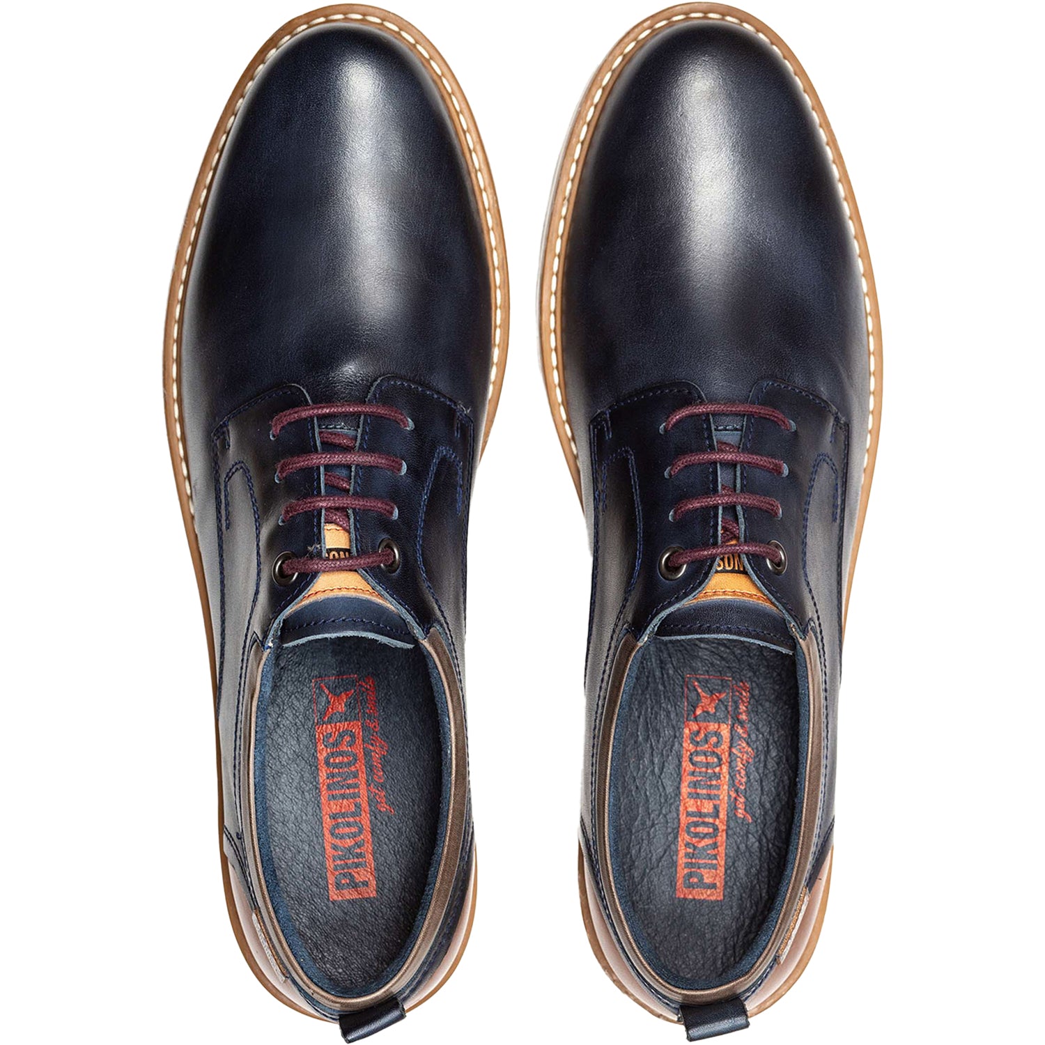 Mens Pikolinos Men's Pikolinos Berna M8J-4183 Blue Leather Blue Leather