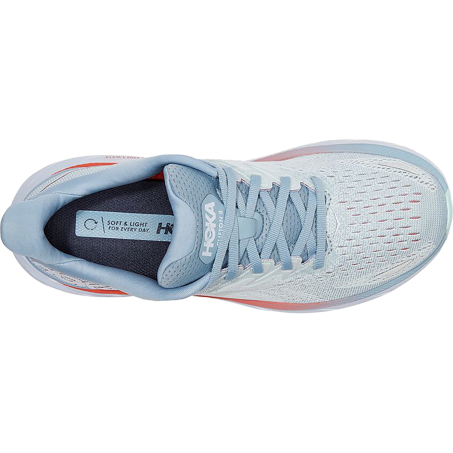Womens Hoka one one Women's Hoka Clifton 8 Blue Fog/Plein Air Mesh Blue Fog/Plein Air Mesh