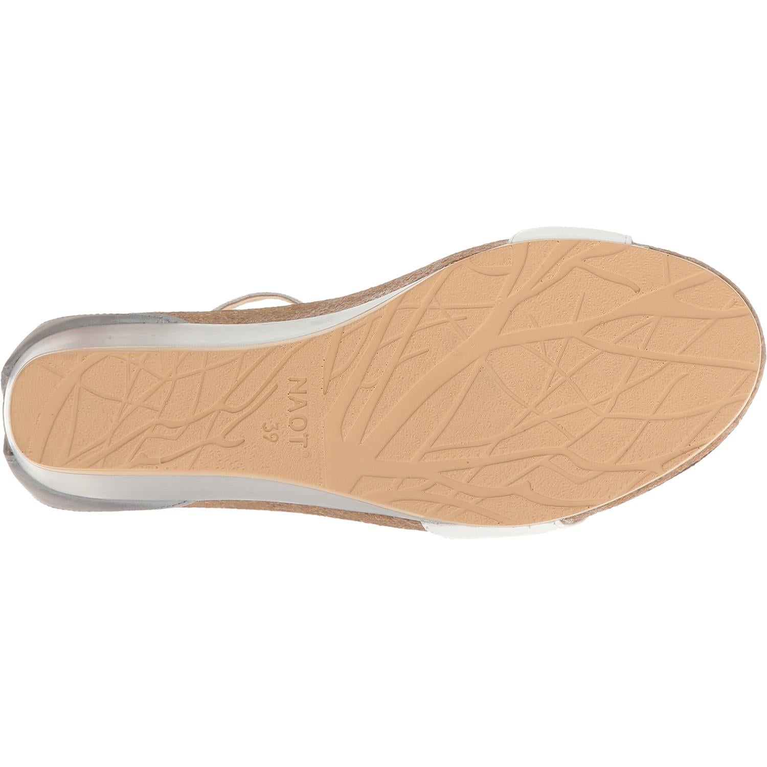 Womens Naot Women's Naot Pixie White/Slate/Silver Leather White/Slate/Silver Leather
