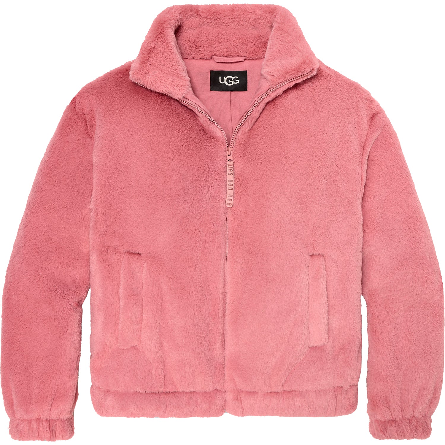 Womens Ugg Women's UGG Tash Faux Fur Jacket Pink Cedar Synthetic Pink Cedar Synthetic