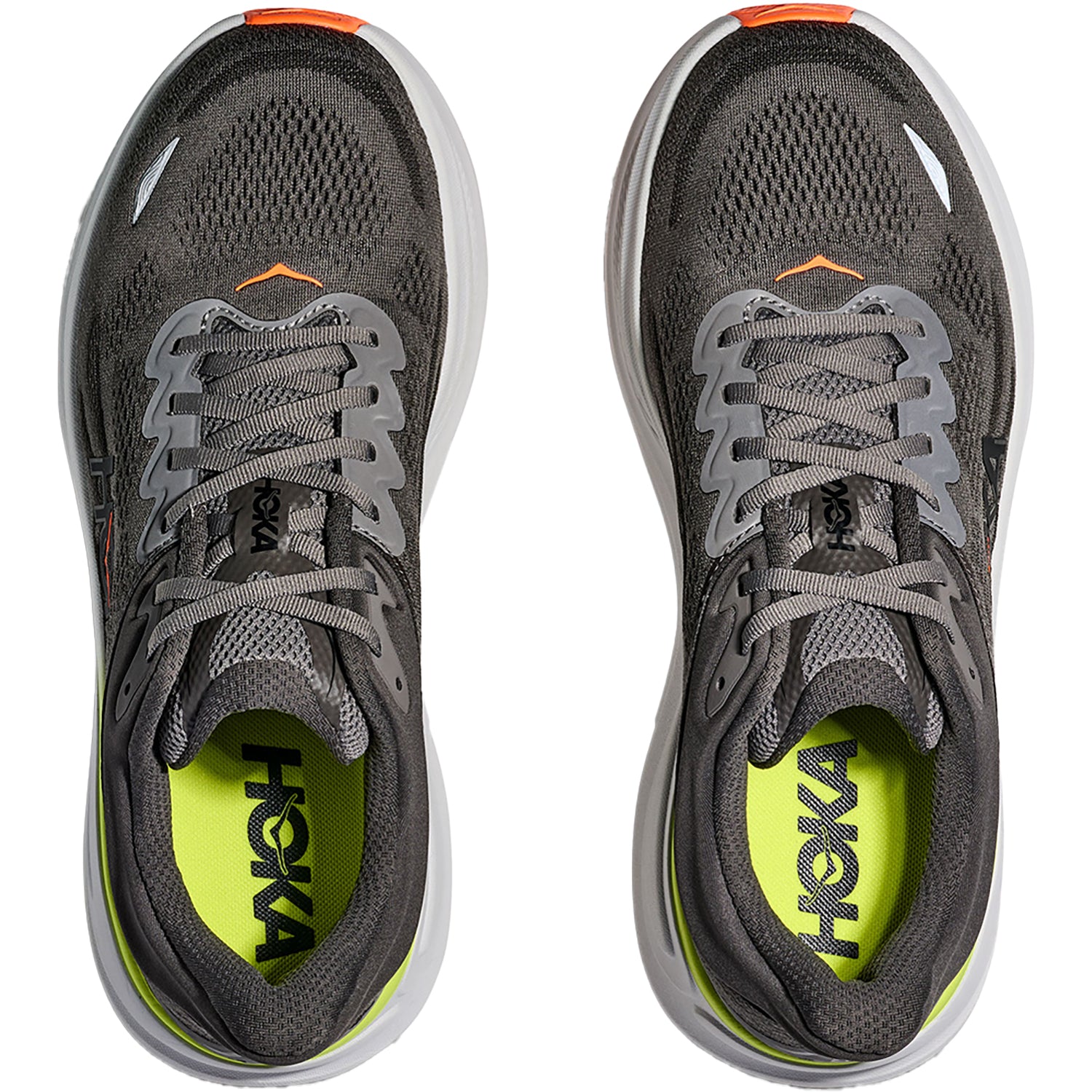Mens Hoka one one Men's Hoka Bondi 9 Asphalt Grey/Gravel Mesh Asphalt Grey/Gravel Mesh