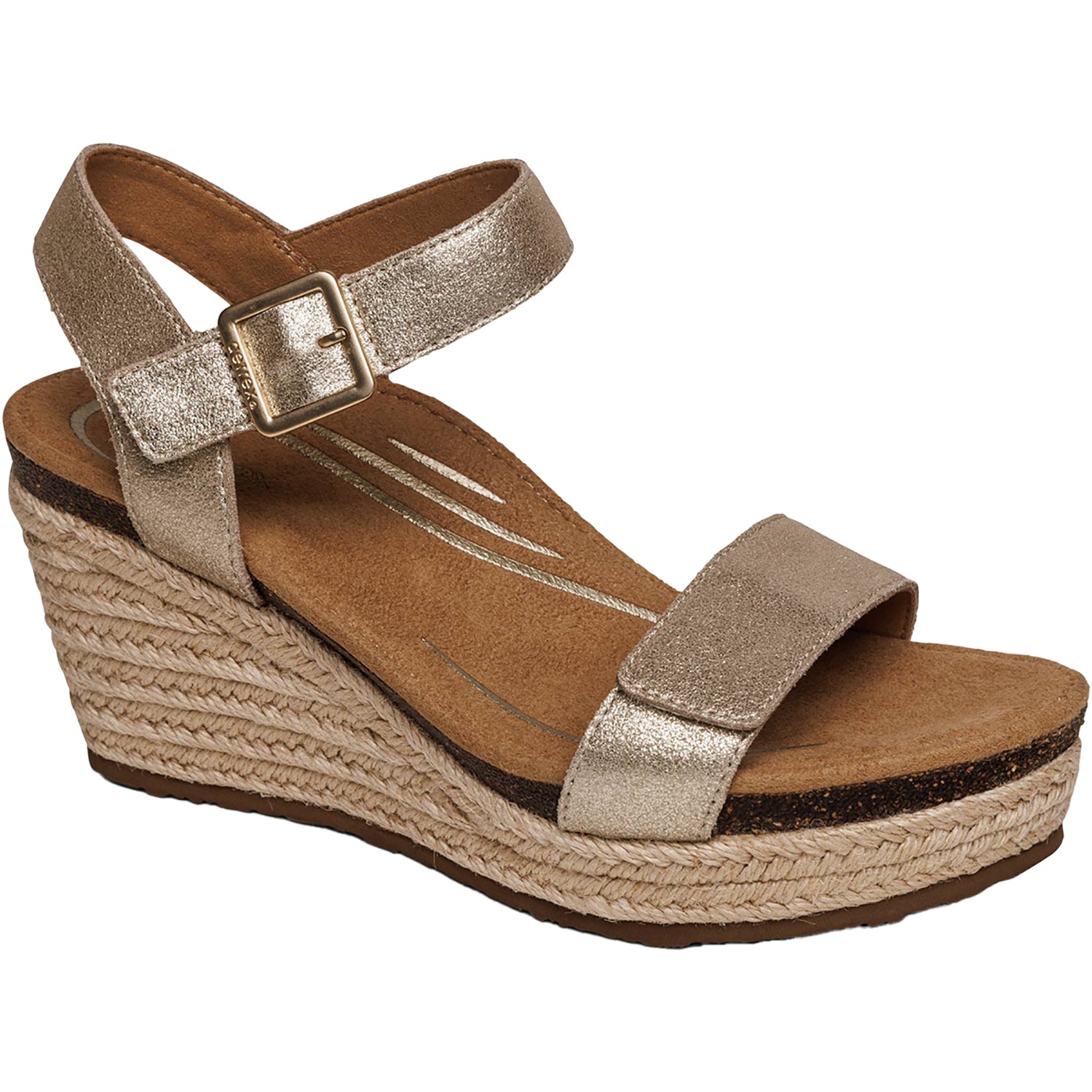 Womens Aetrex Women's Aetrex Sydney Champagne Leather Champagne Leather