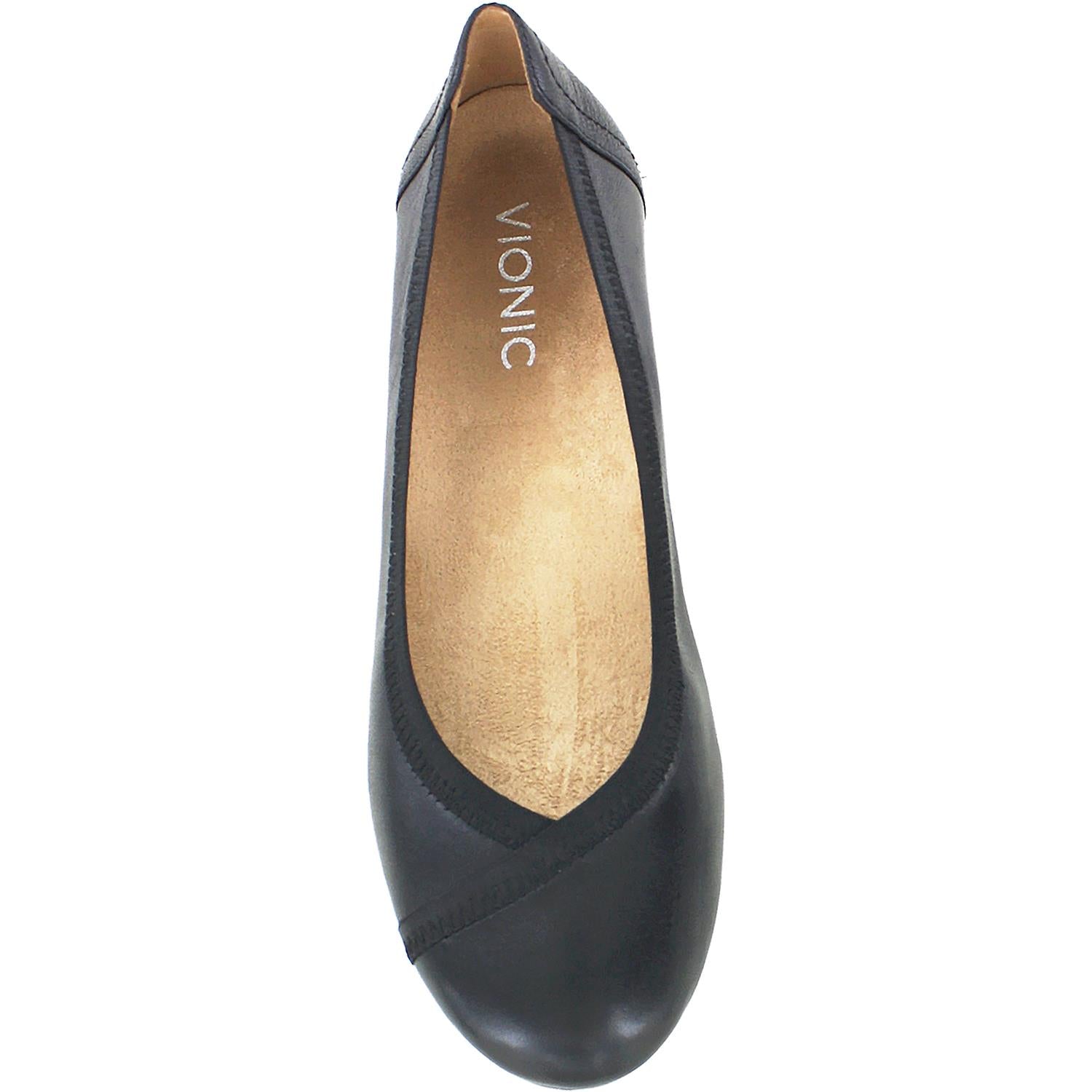 Womens Vionic Women's Vionic Caroll Black Leather Black Leather