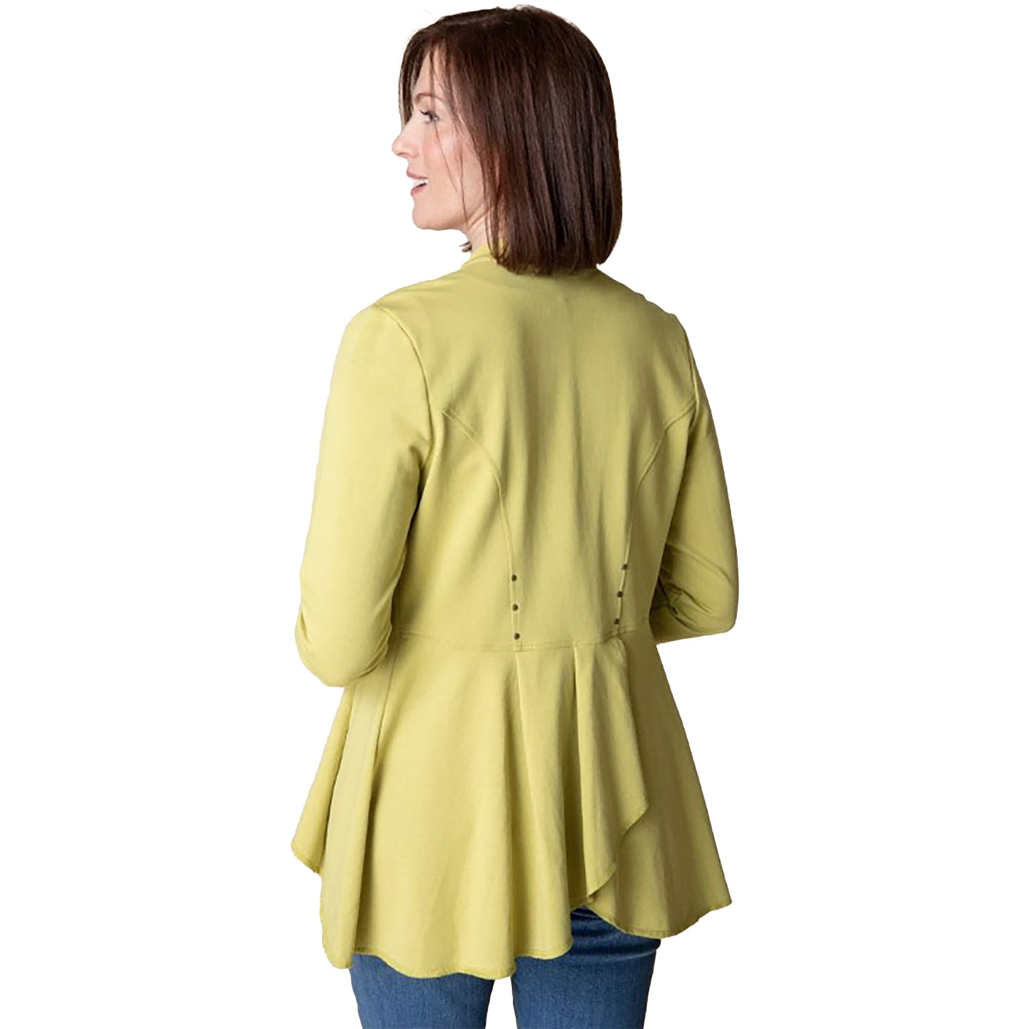 Womens Habitat Women's Habitat French Terry Drape Front Jacket Pear Pear