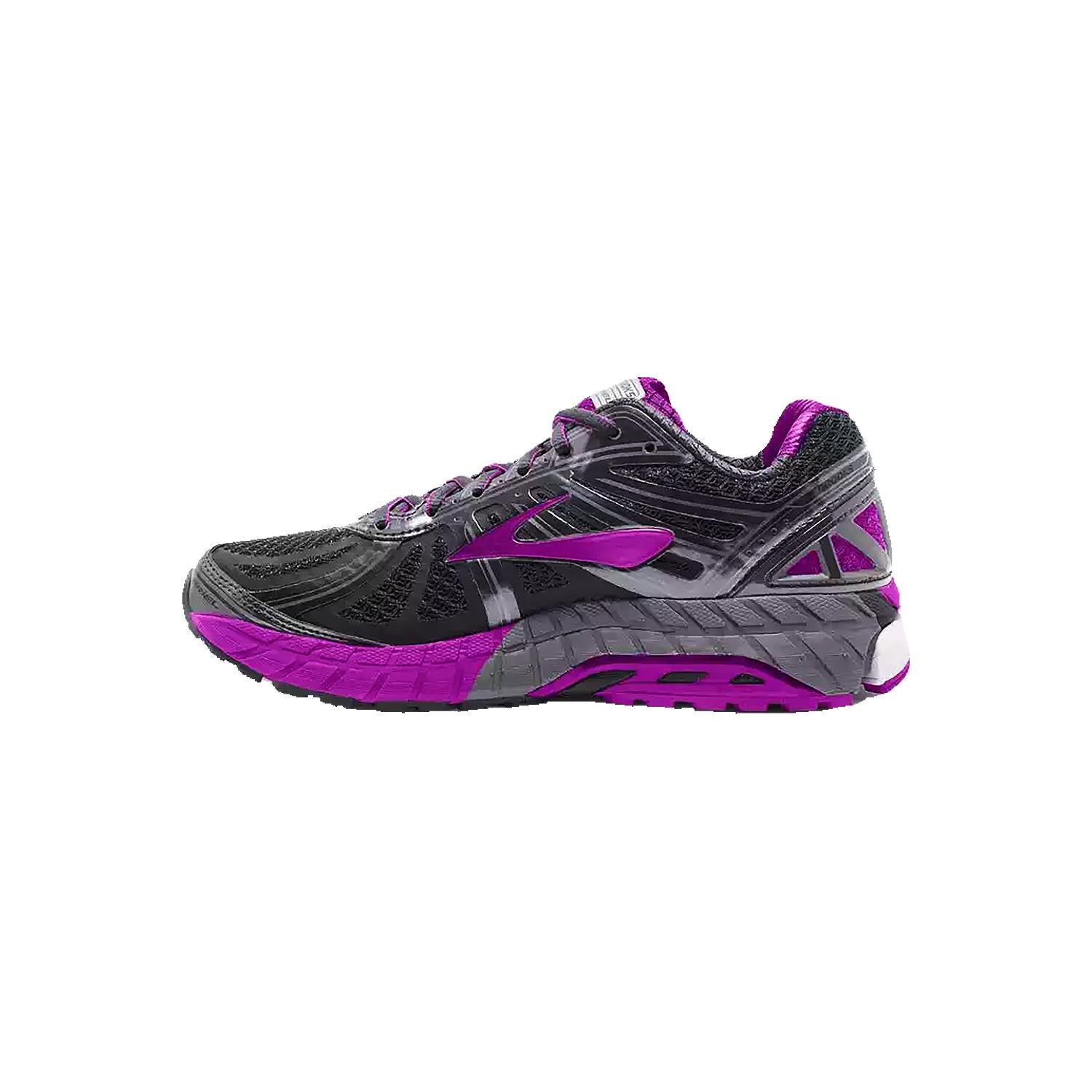 Womens Brooks Women's Brooks Ariel 16 Anthracite/Purple Cactus Flower Mesh Anthracite/Purple Cactus Flower Mesh