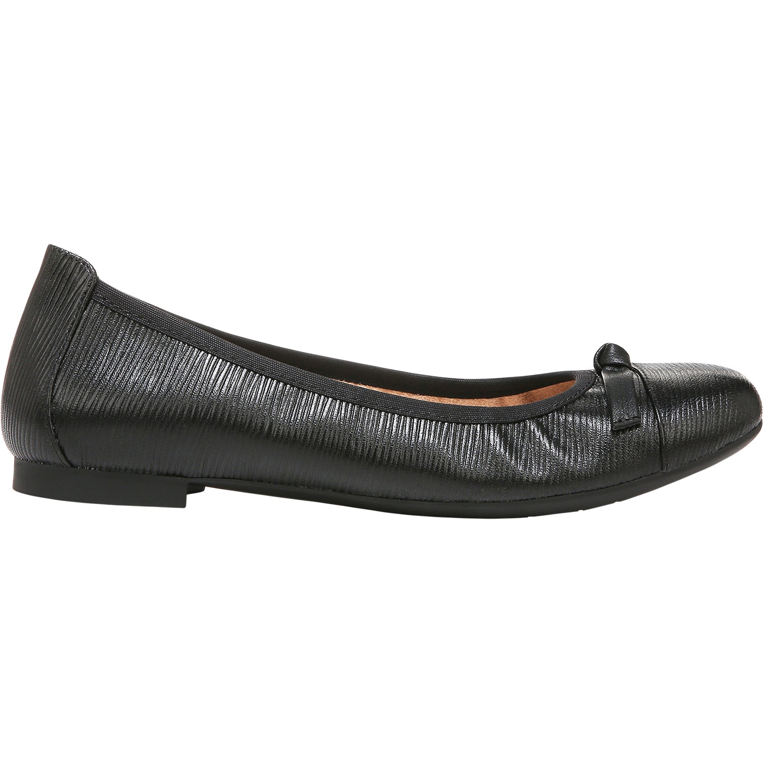 Womens Vionic Women's Vionic Amorie Black Wavy Leather Black Wavy Leather