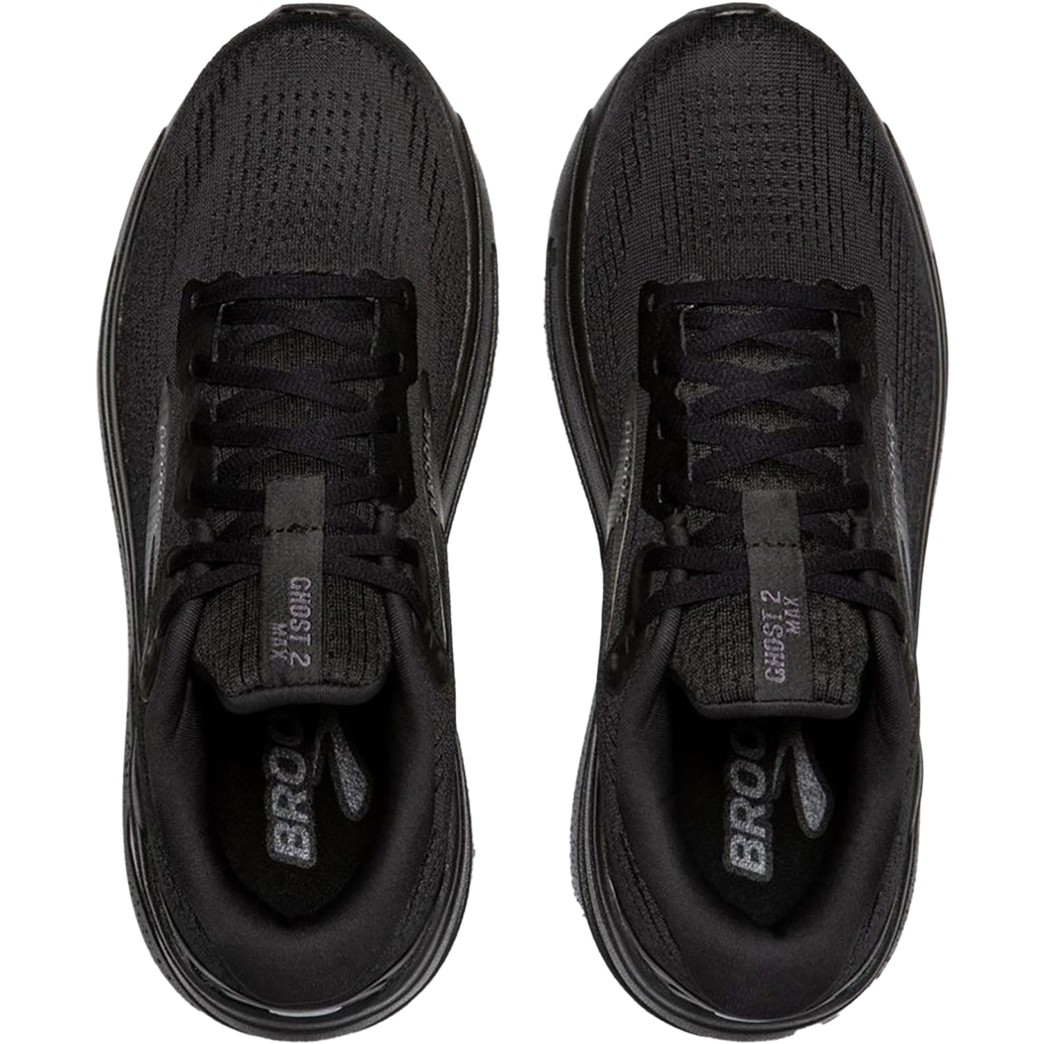 Womens Brooks Women's Brooks Ghost Max 2 Black/Black/Ebony Mesh Black/Black/Ebony