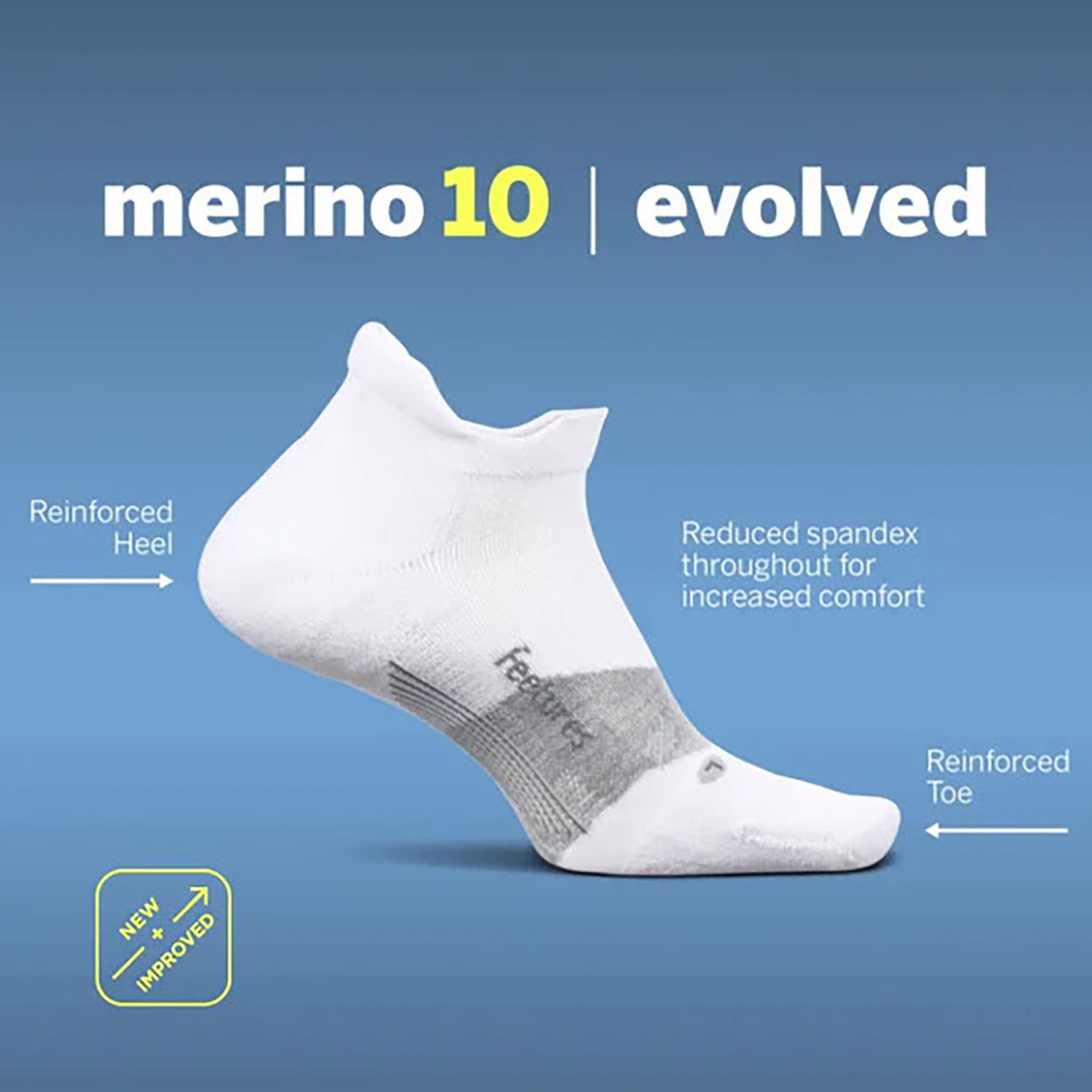 Unisex Feetures Women's Unisex Feetures Merino 10 Max Cushion No Show Tab Socks Midnight Moss Midnight Moss