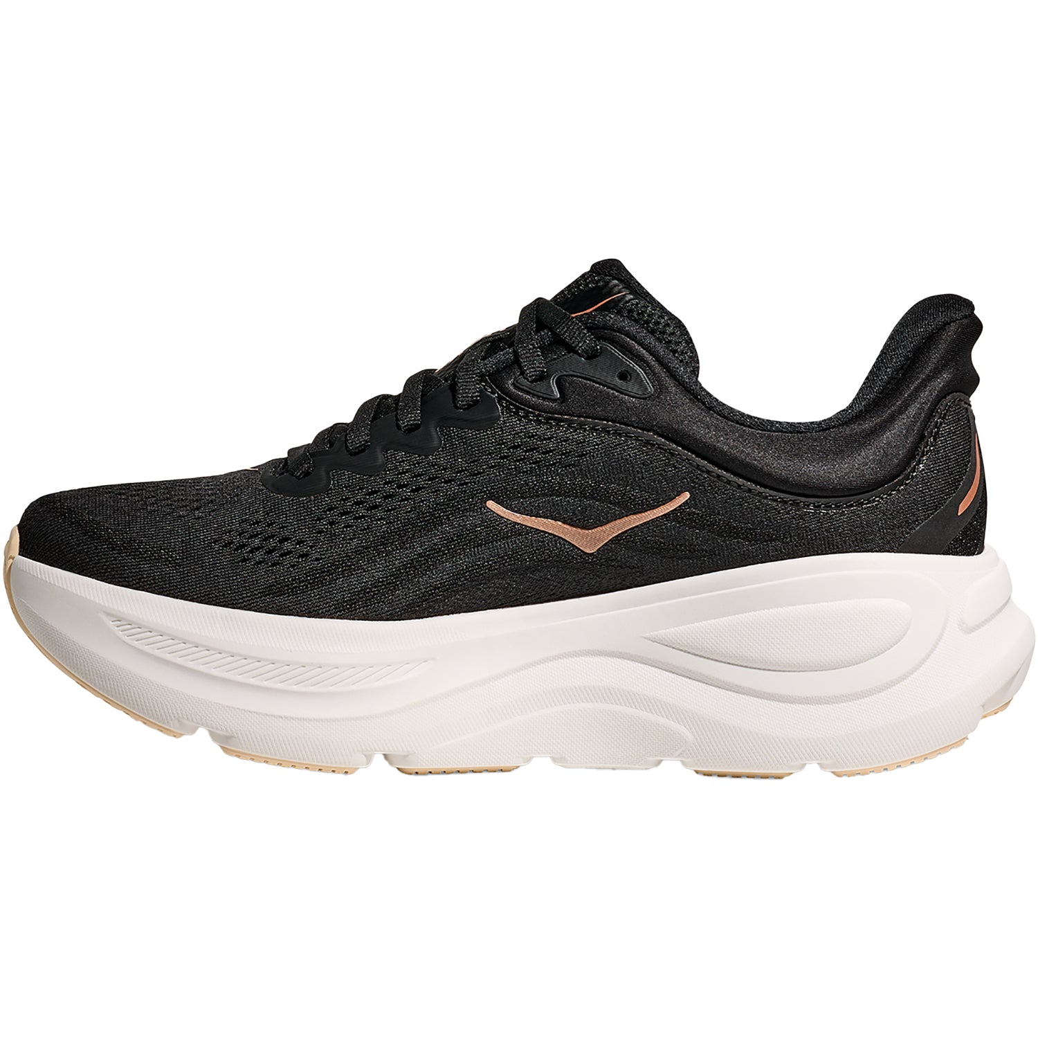 Womens Hoka one one Women's Hoka Bondi 9  Black/Rose Gold Black/Rose Gold