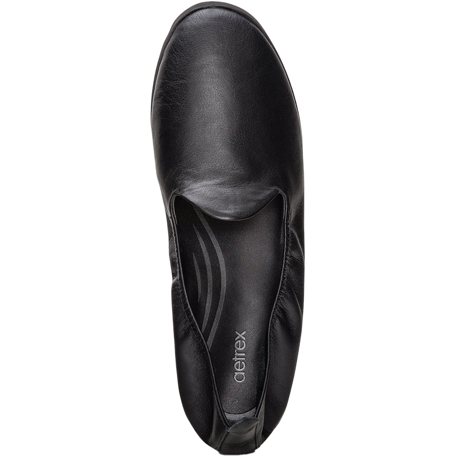 Womens Aetrex Women's Aetrex Liz Black Leather Black Leather