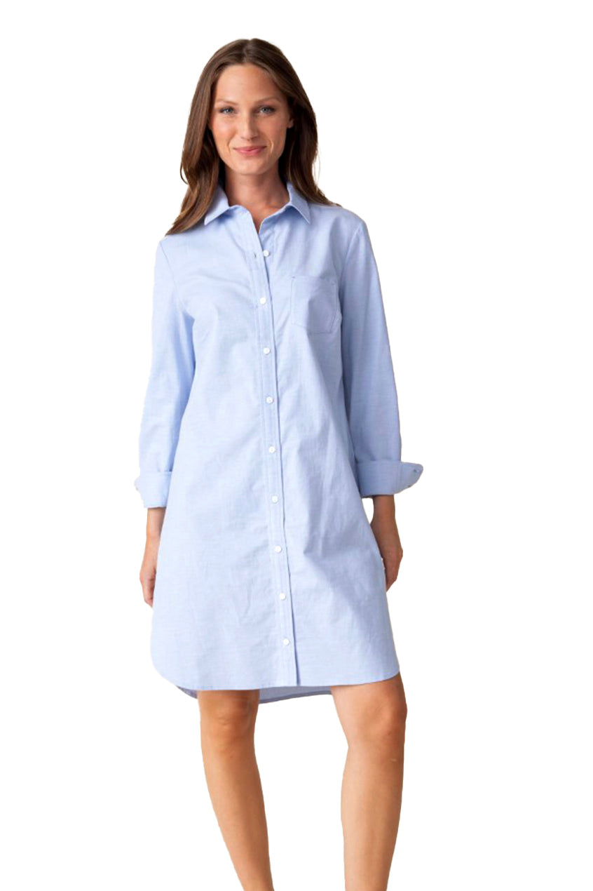 Womens Habitat Women's Habitat Perfect Travel Cafe Dress Oxford Blue Oxford Blue