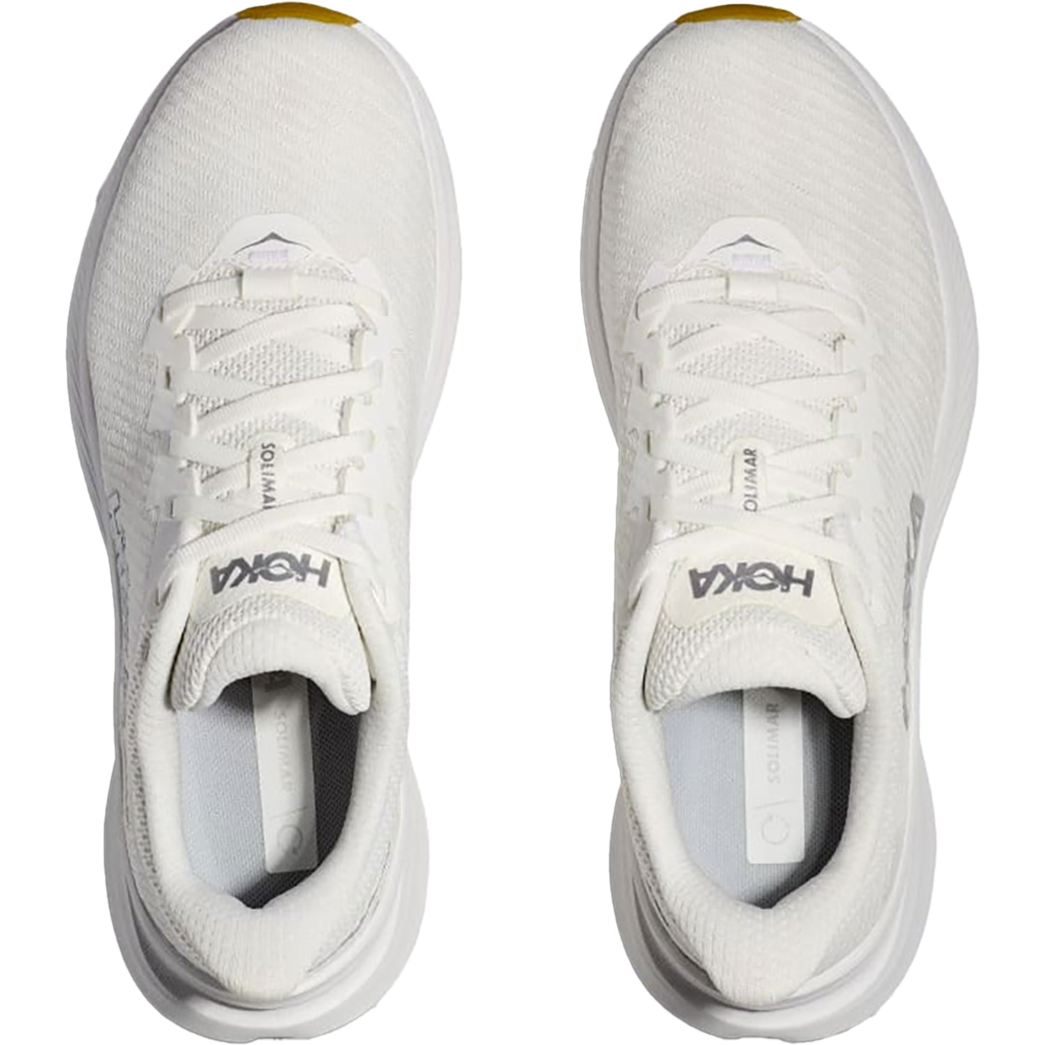 Womens Hoka one one Women's Hoka Solimar White/White Mesh White/White Mesh