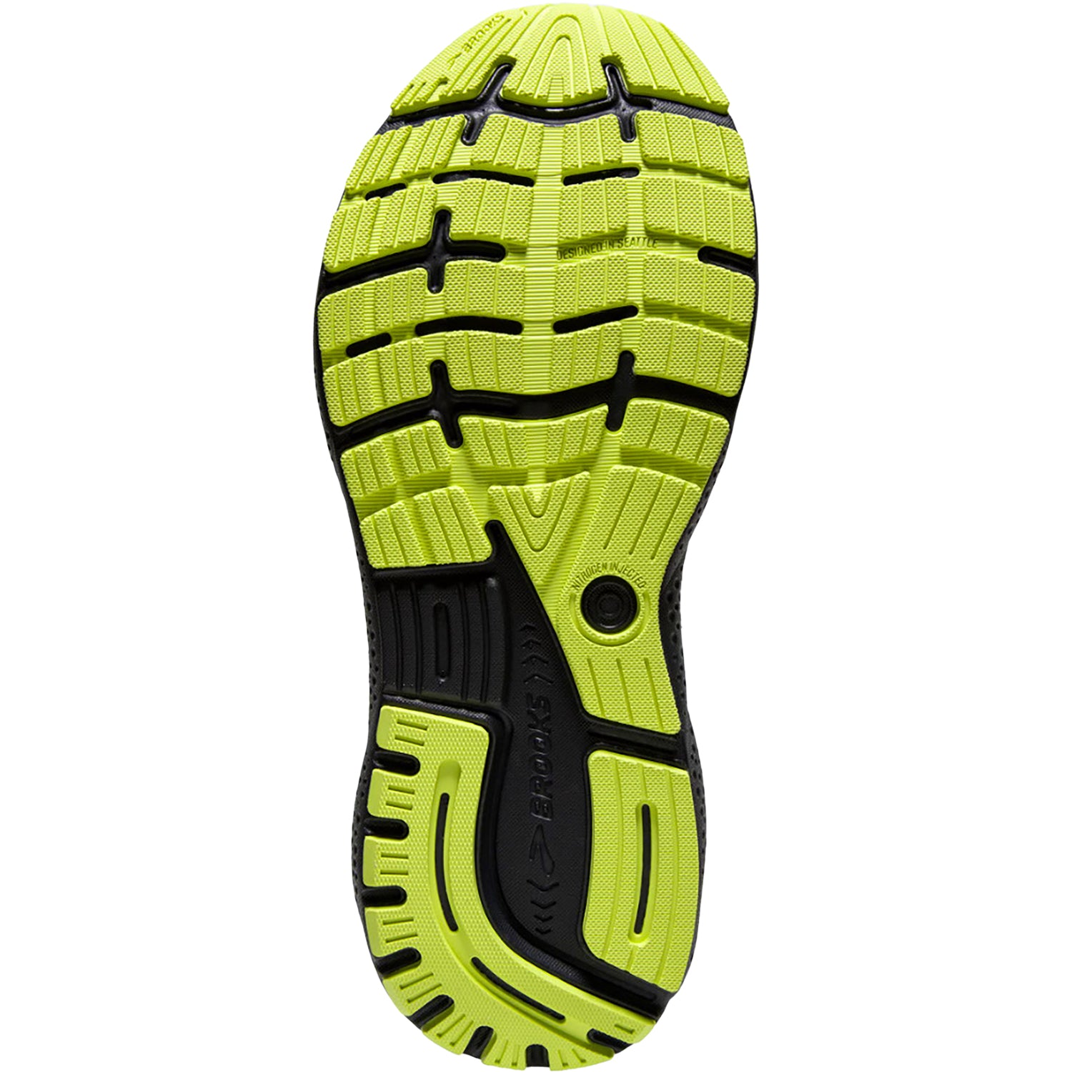 Mens Brooks Men's Brooks Ghost 16 Primer/Grey/Lime Primer/Grey/Lime