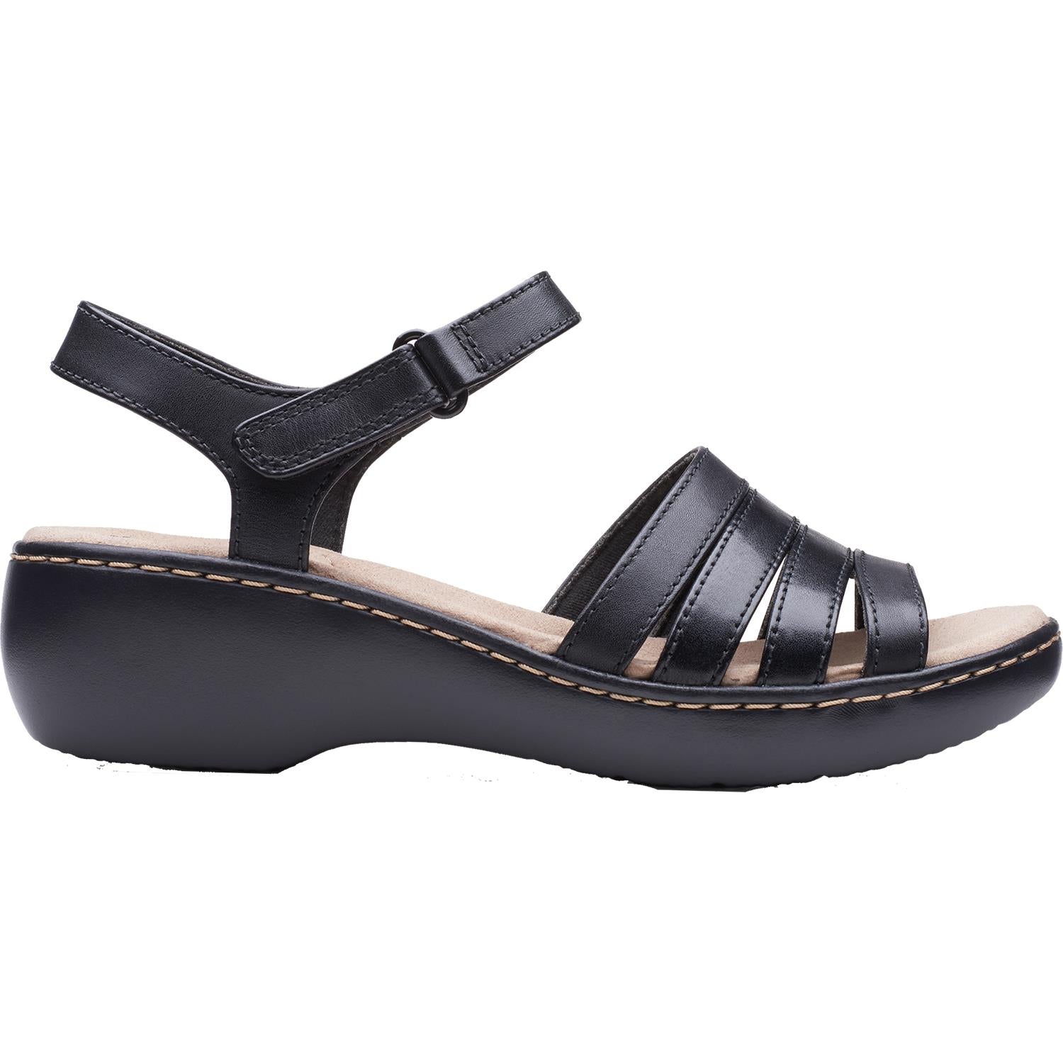 Womens Clarks Women's Clarks Delana Brenna Black Leather Black Leather