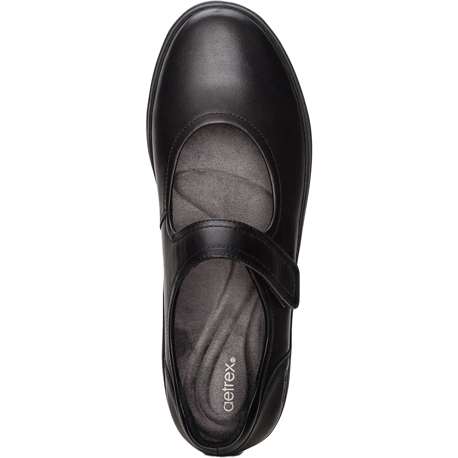 Womens Aetrex Women's Aetrex Erica Black Leather Black Leather