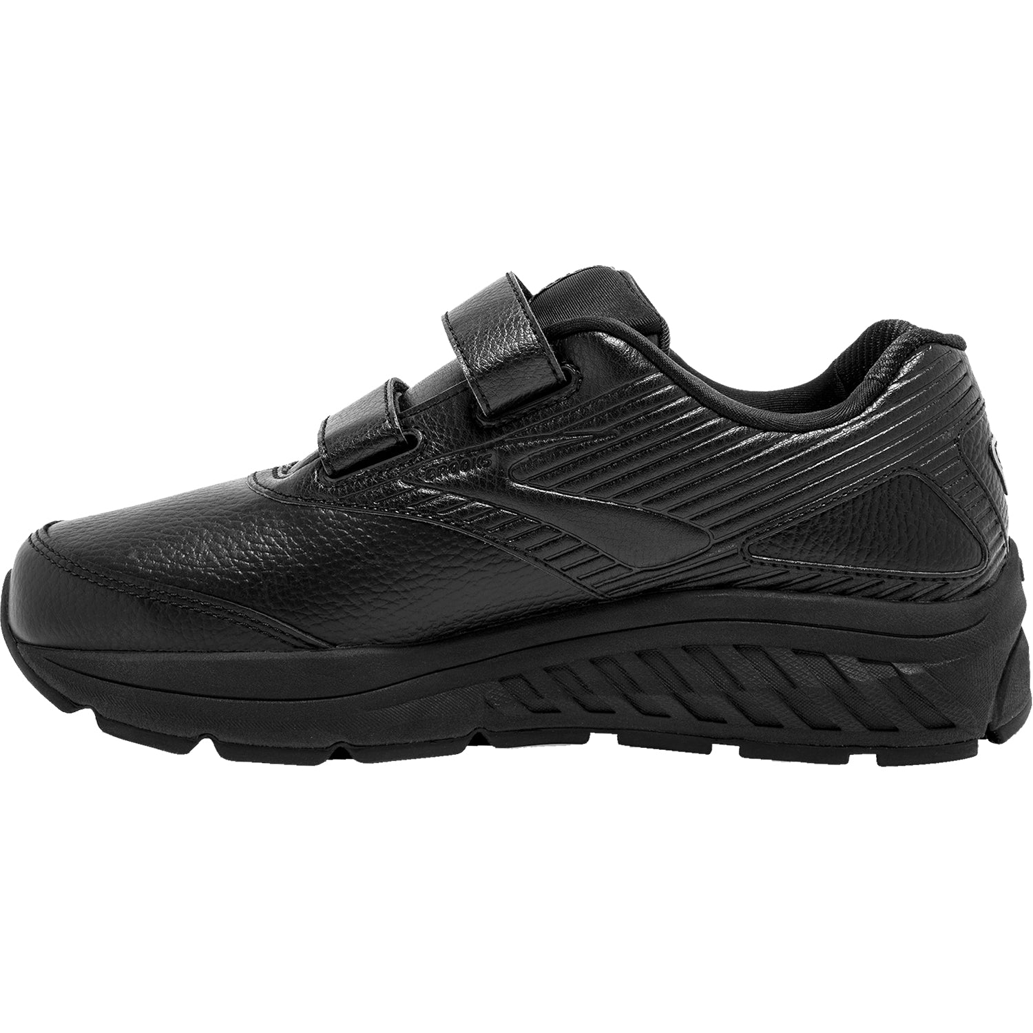 Womens Brooks Women's Brooks Addiction Walker V-Strap Black Leather Black Leather