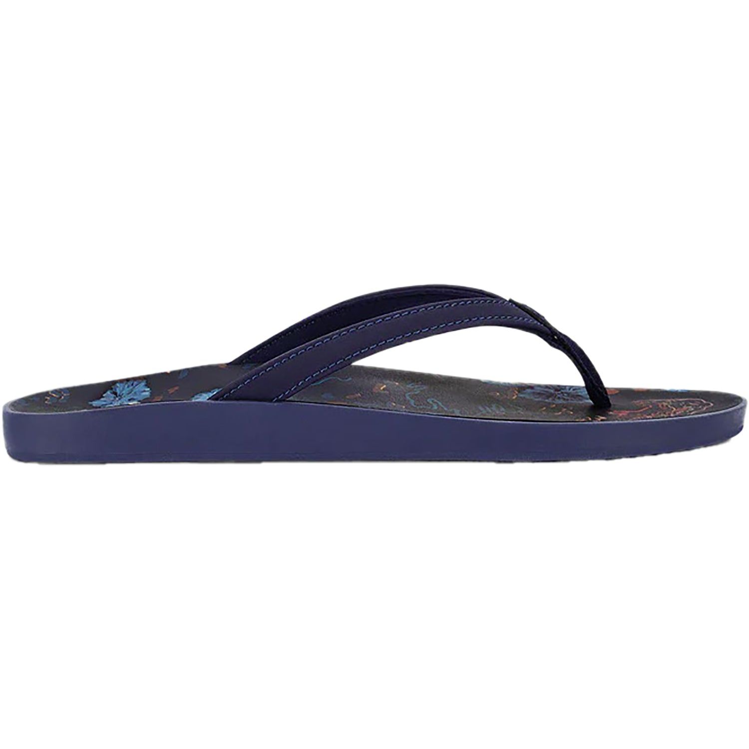 Womens Olukai Women's OluKai Puawe Midnight Navy/Barrier Reef Synthetic Midnight Navy/Barrier Reef Synthetic