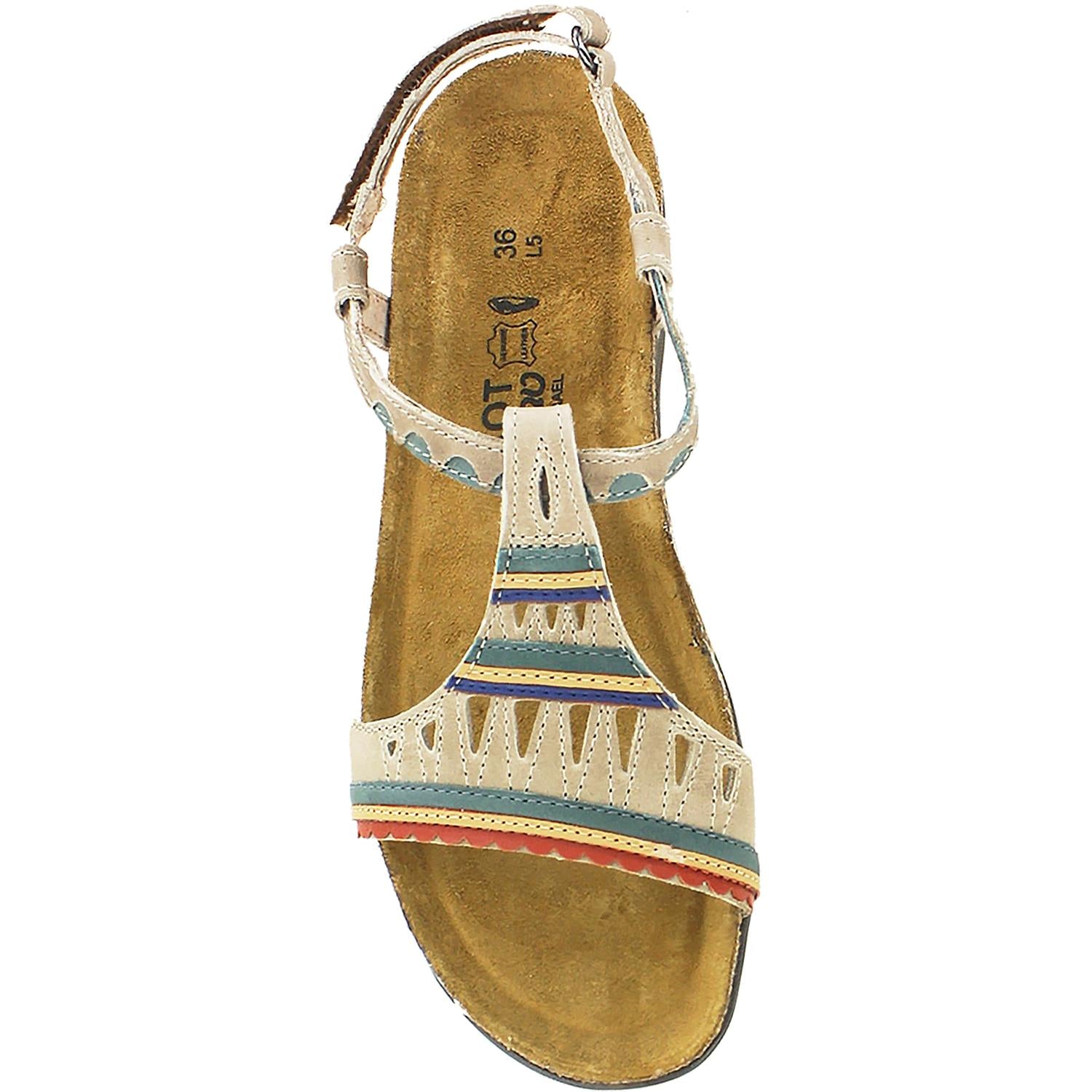 Womens Naot Women's Naot Odelia Khaki Beige/Sea Green Leather Khaki Beige/Sea Green Leather