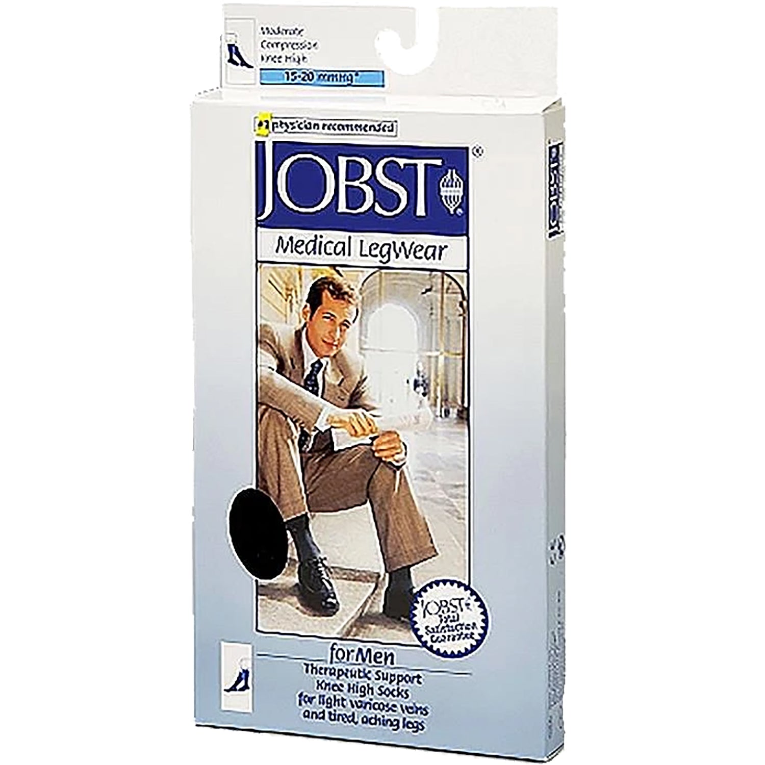 Mens Jobst Men's Jobst Knee High Socks 15-20 mmHg Black Large Black Large