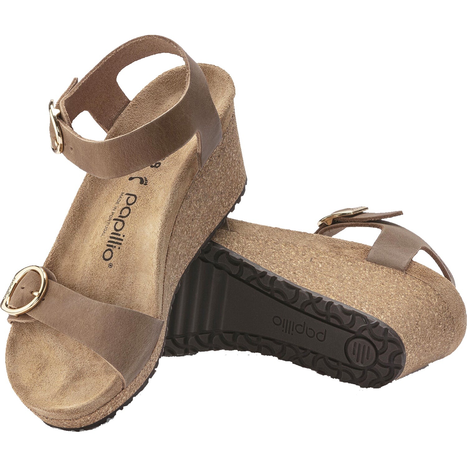 Womens Birkenstock Women's Birkenstock Papillio Soley Cognac Nubuck Cognac Nubuck