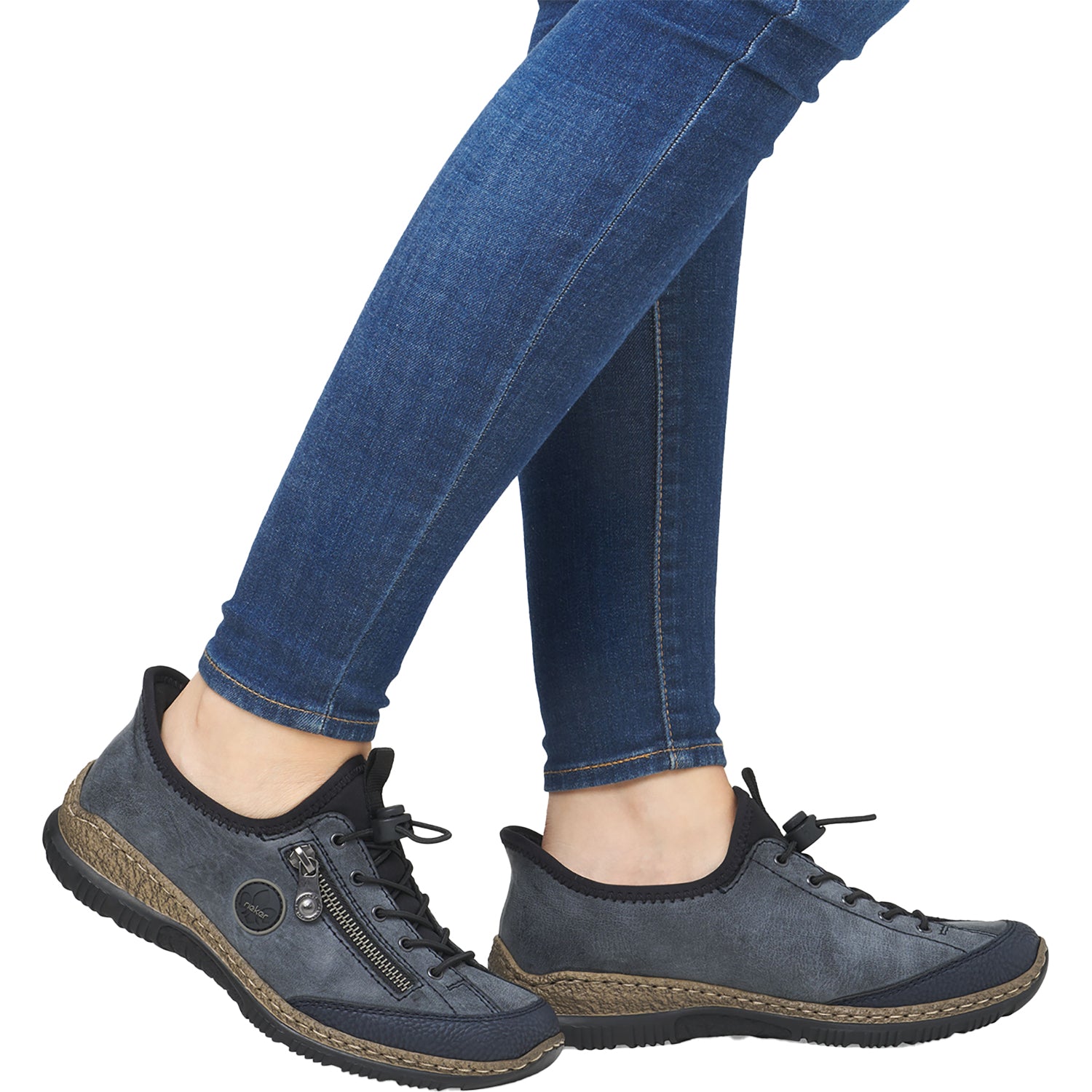 Womens Rieker Women's Rieker N3267-14 Pazifik/Atlantic/Schwarz Synthetic Pazifik/Atlantic/Schwarz Synthetic