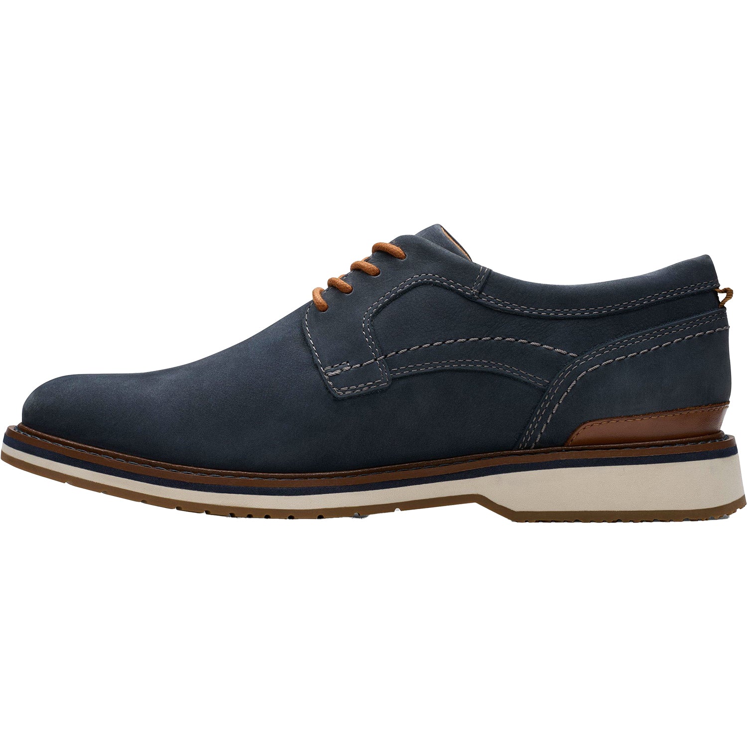 Mens Clarks Men's Clarks Monahan Plain Navy Nubuck Navy Nubuck
