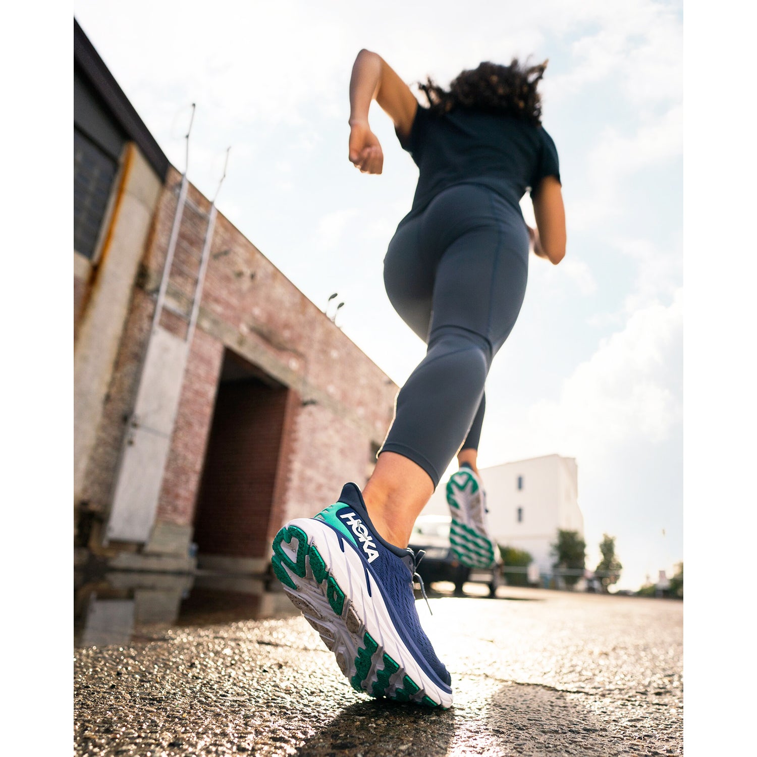 Womens Hoka one one Women's Hoka Clifton 8 Blue Fog/Plein Air Mesh Blue Fog/Plein Air Mesh