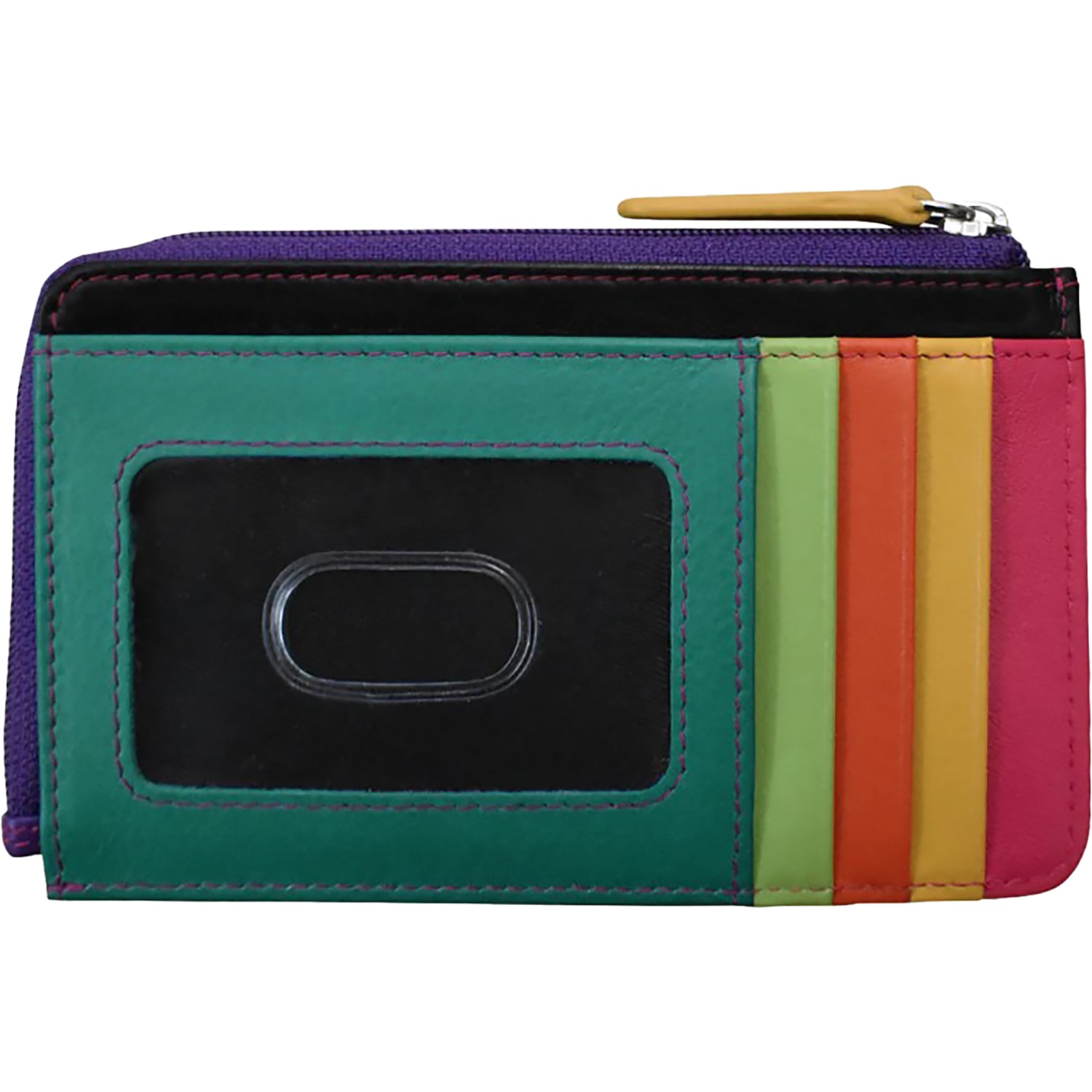 Ili new york ili New York Flat Card Case Black/Brights Black Brights