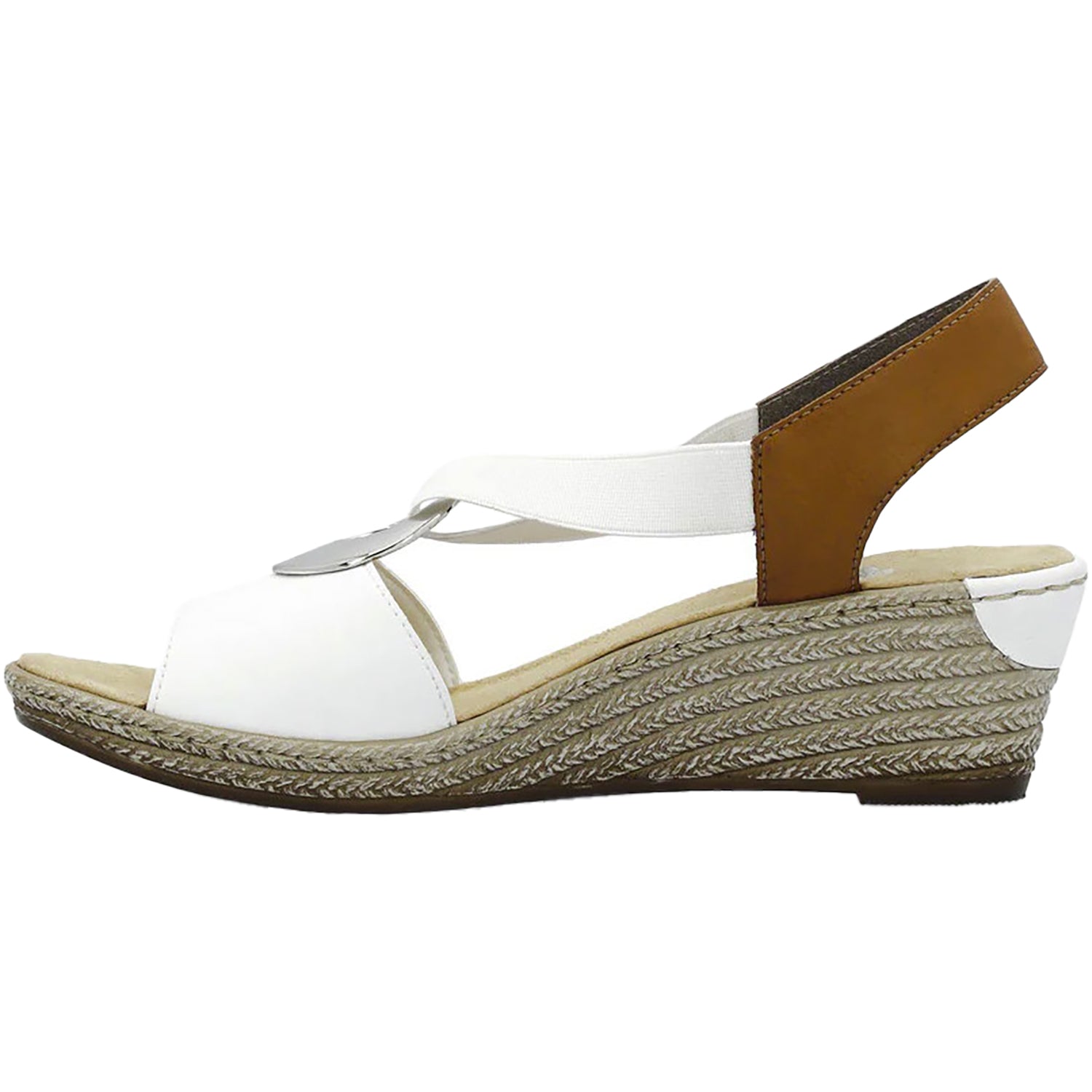 Womens Rieker Women's Rieker 624H6-81 Fanni Weiss/Cayenne Alabama/Eagle Synthetic Weiss/Cayenne Alabama/Eagle Synthetic