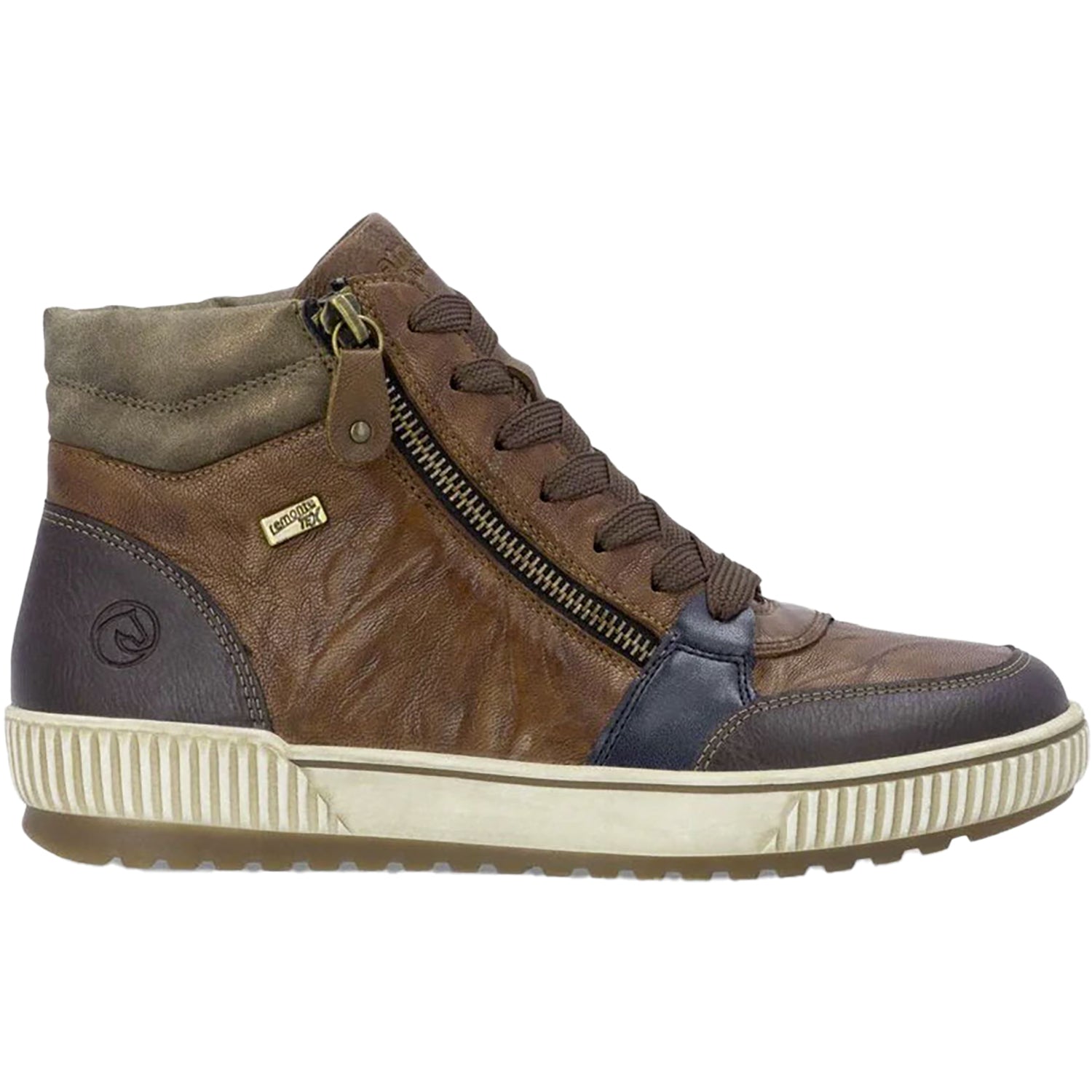 Womens Remonte Women's D0778-22 Maditta 78 Havanna/Noce/Pazifik Leather Havanna/Noce/Pazifik