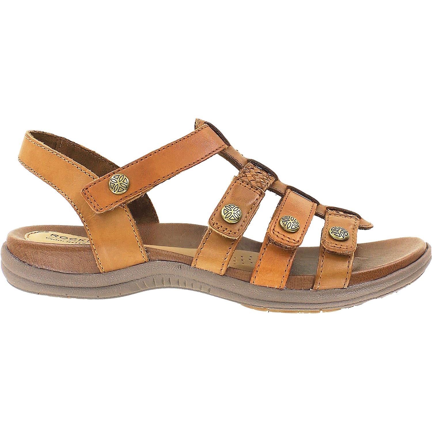 Womens Rockport Women's Rockport Cobb Hill Rubey T-Strap Tan Multi Leather Tan Multi Leather