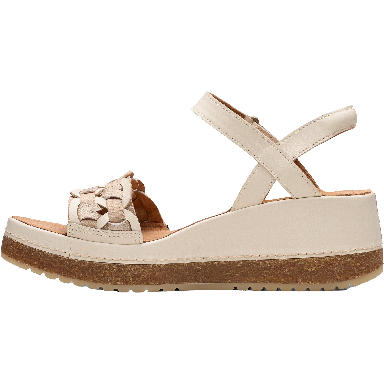 Womens Clarks Women's Clarks Kassanda Bar Cream Multi Leather Cream Multi Leather