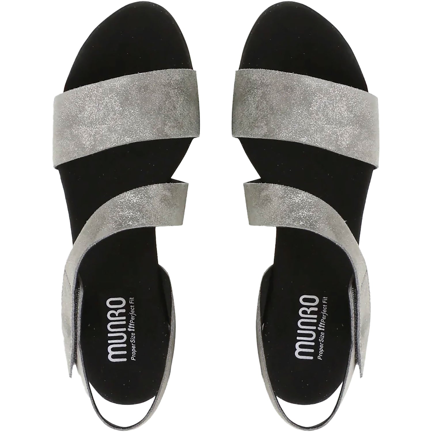 Womens Munro Women's Munro Lucia Gunmetal Metallic Suede Gunmetal Metallic Suede