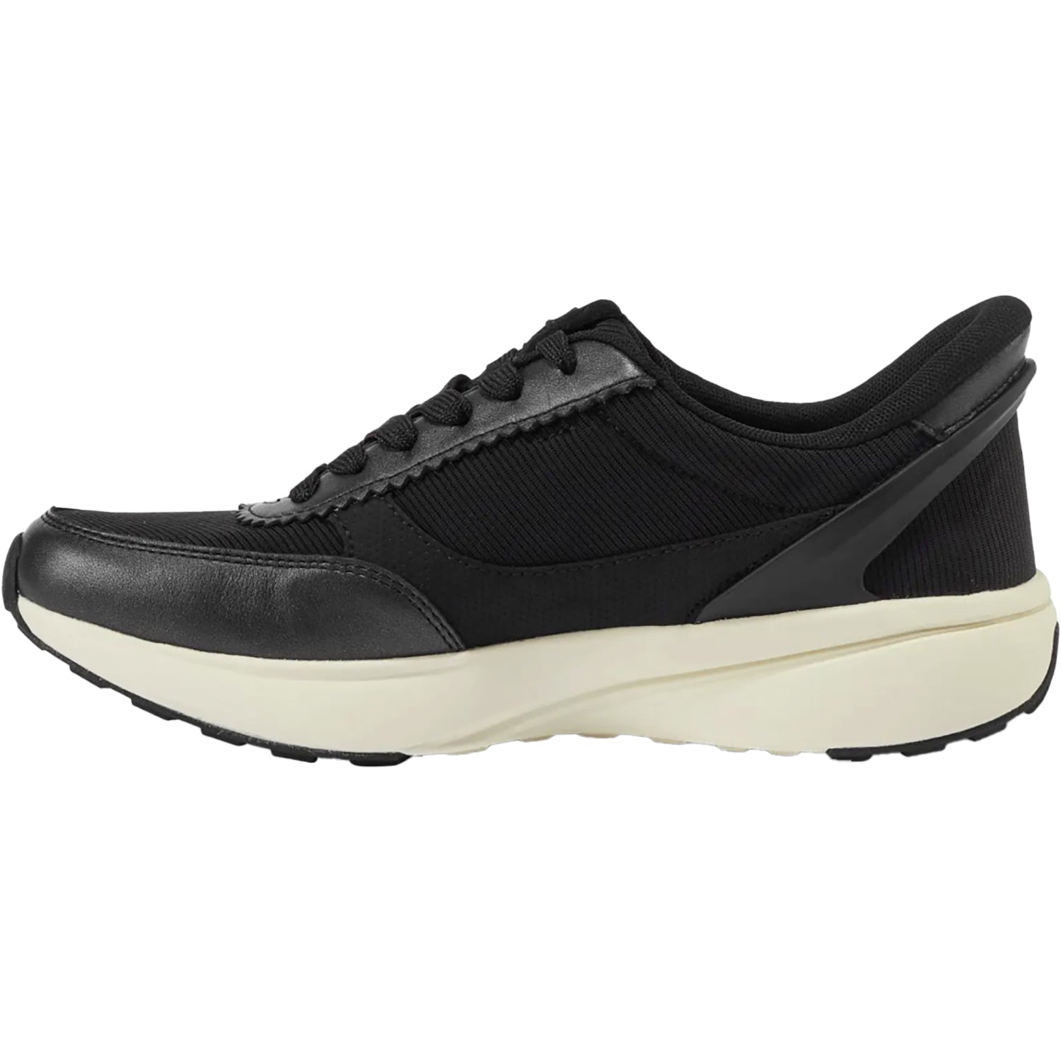 Womens Kizik Women's Kizik Paris Black/Pristine Leather Black/Pristine Leather