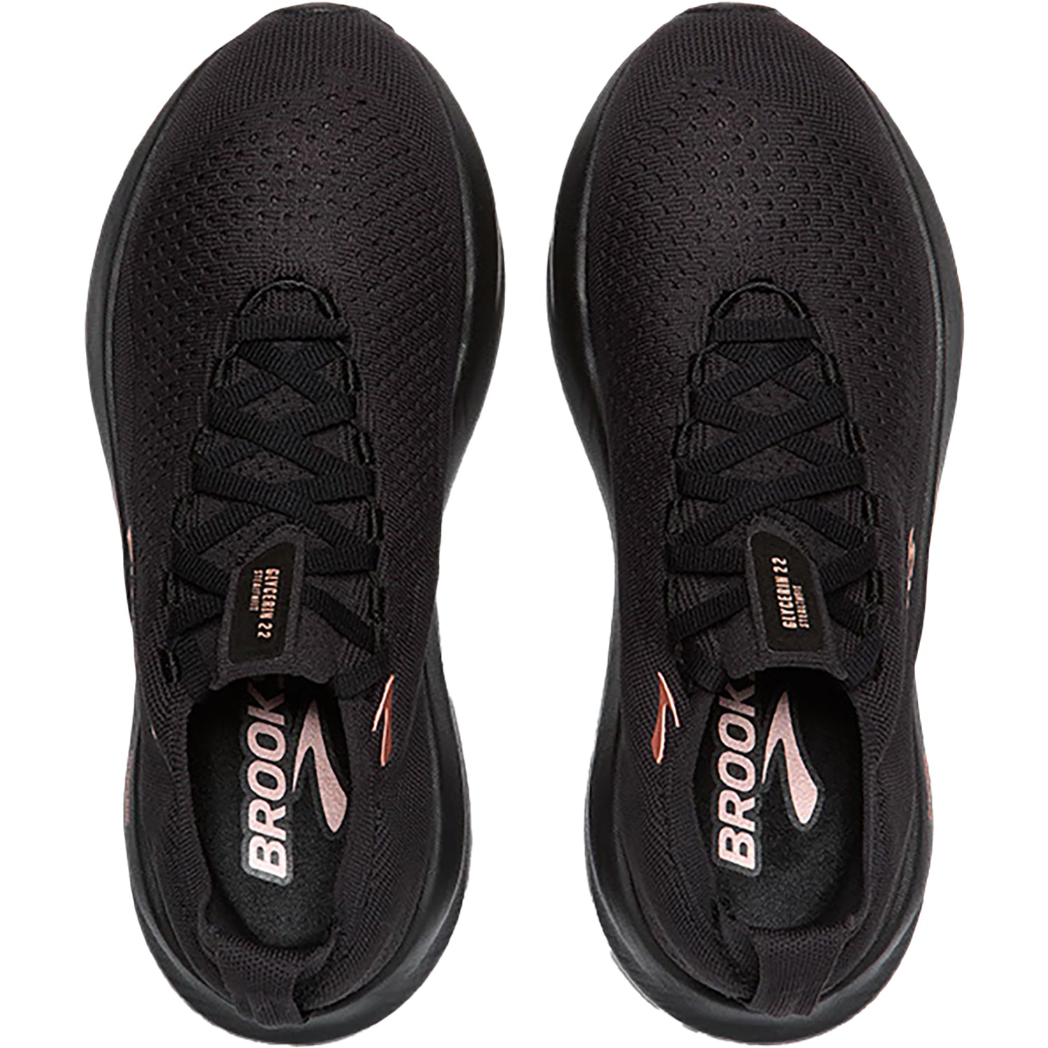 Womens Brooks Women's Brooks Glycerin 22 Stealthfit Black/Grey/Rose Gold Mesh Black/Grey/Rose Gold Mesh